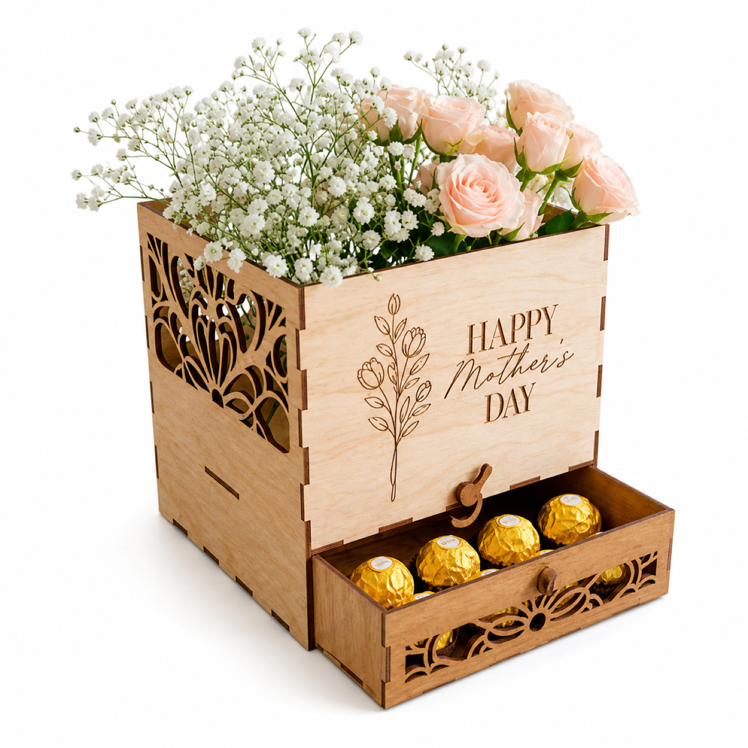 Flowers and Chocolate Box Laser Cut Set