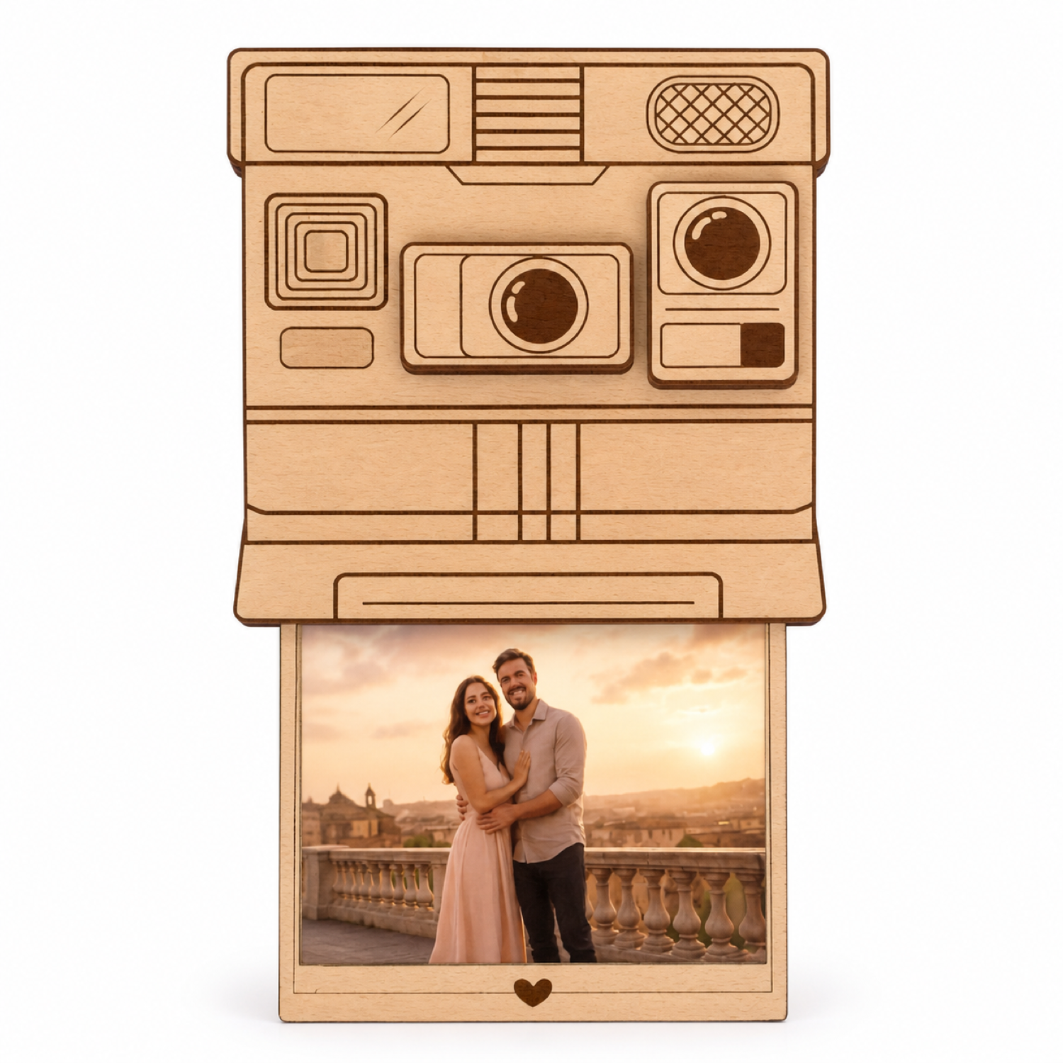 3D Camera Shaped Photo Box Laser Cut|CNC
