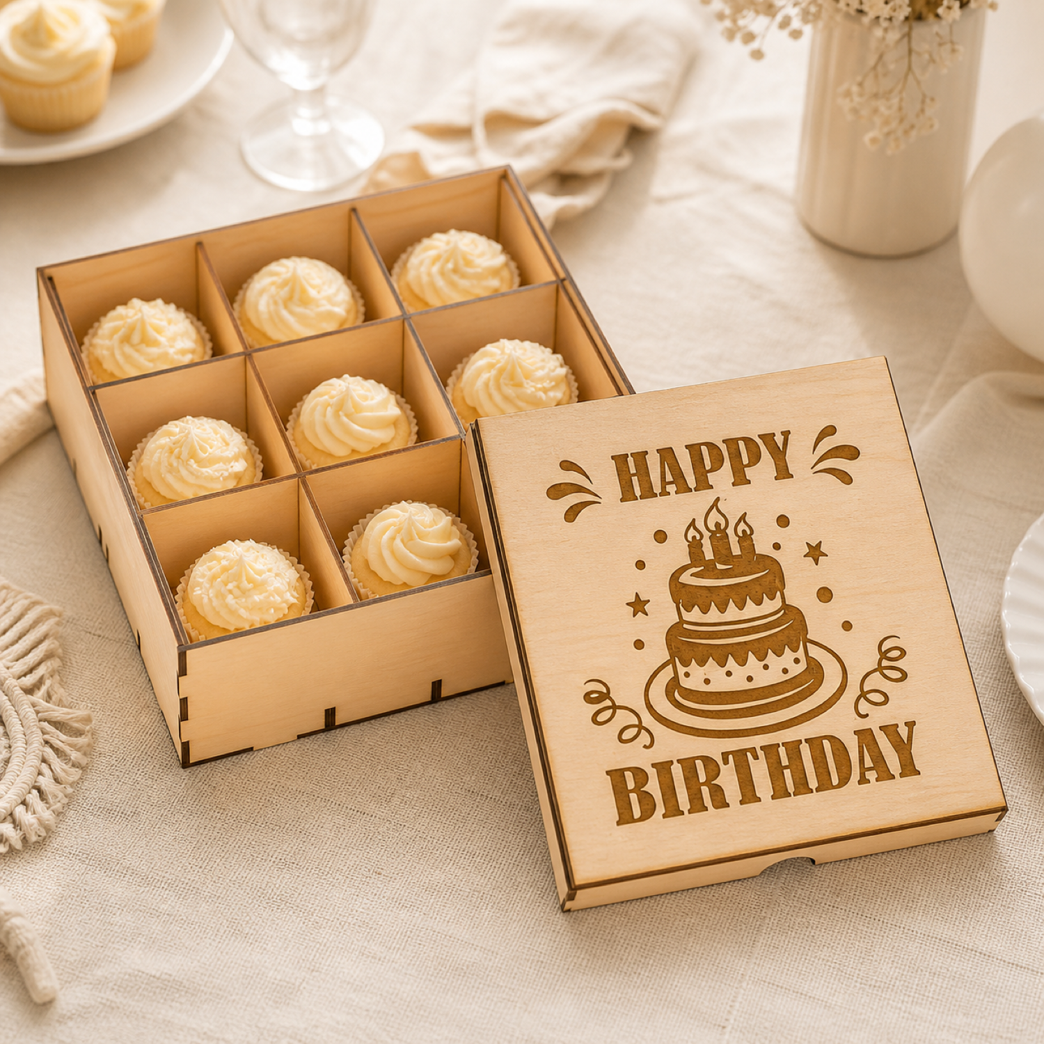 3D Decorative Storage Box Laser Cut
