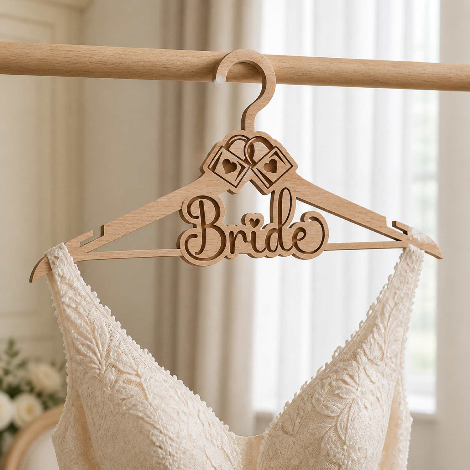 Wedding Hanger Laser Cut Design