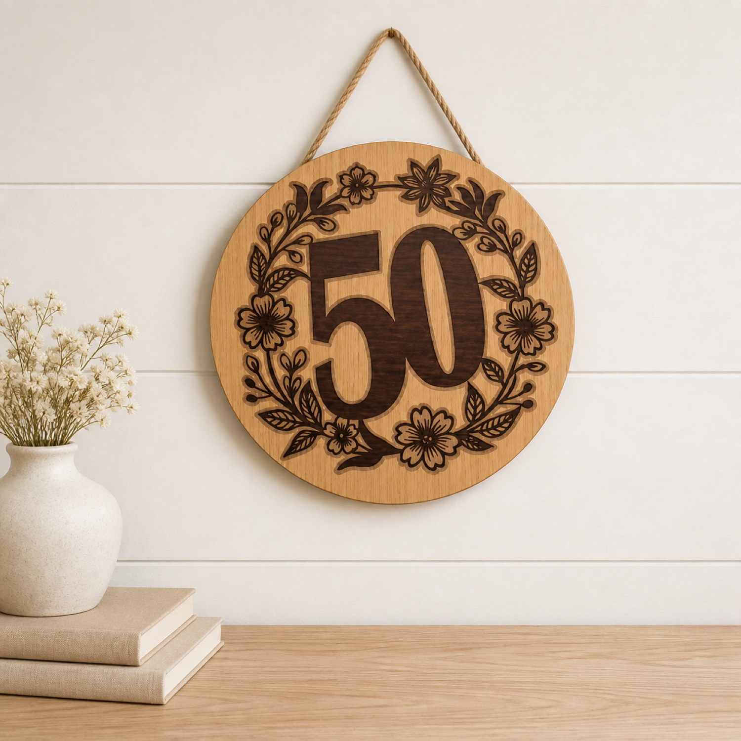 50th Anniversary Floral Wreath Décor