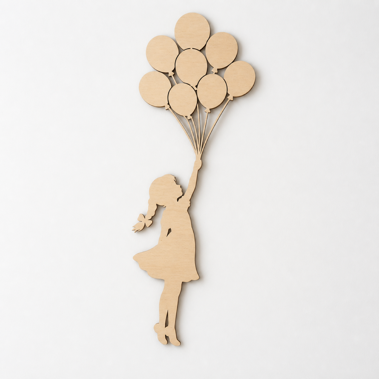 Girl with Balloons Laser Cut SVG