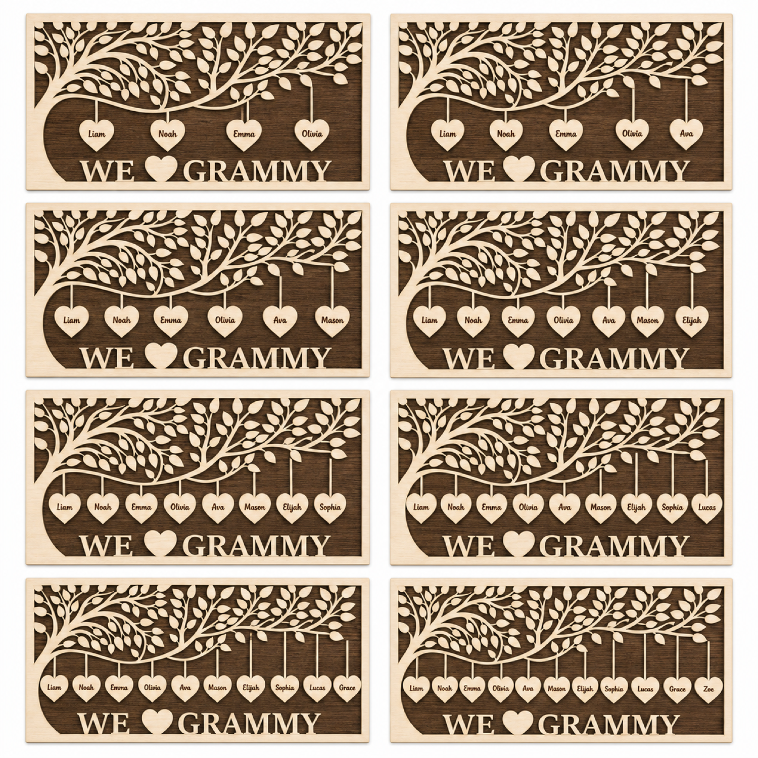 Personalized Family Tree Sign Laser Cut
