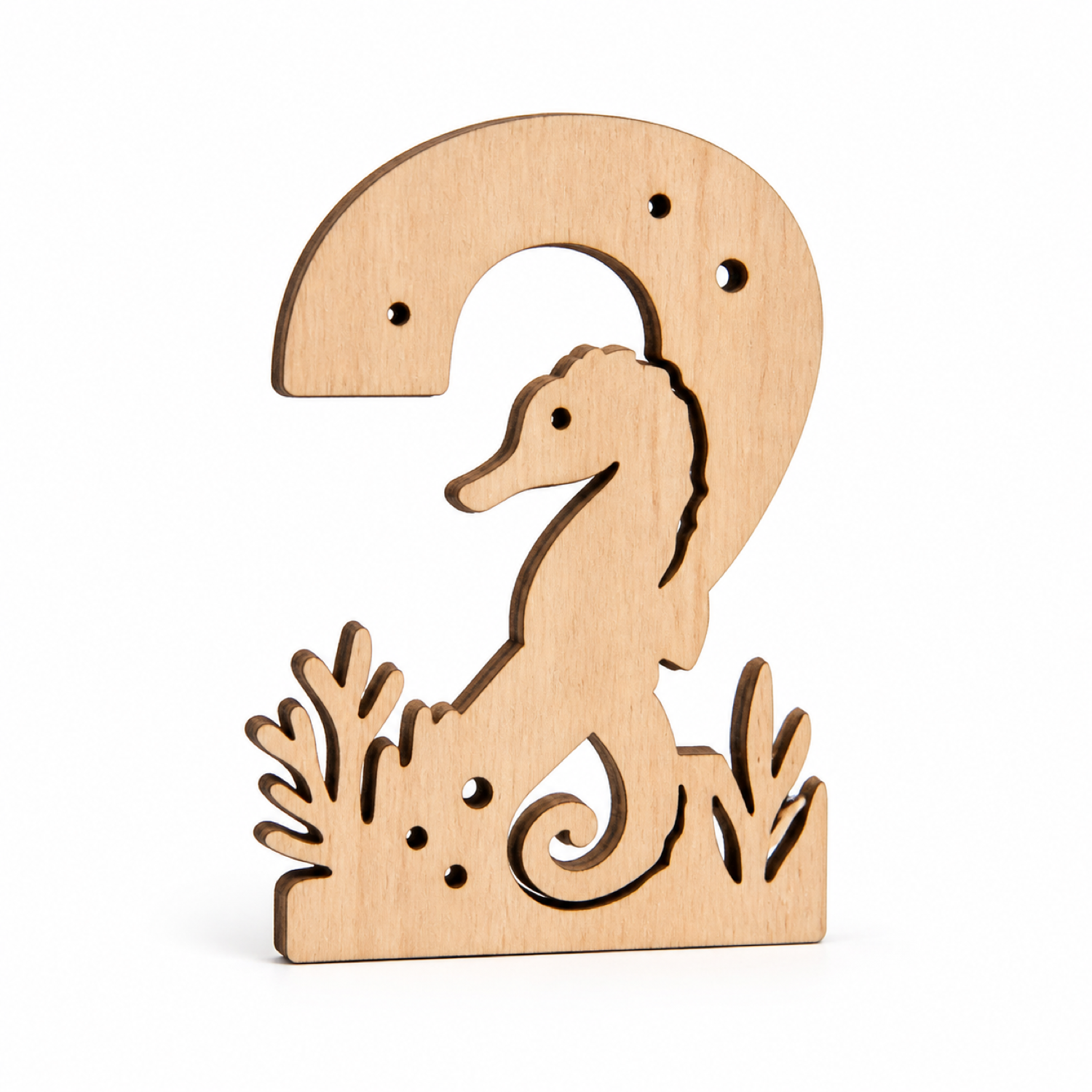 Underwater Numbers Laser Cut SVG