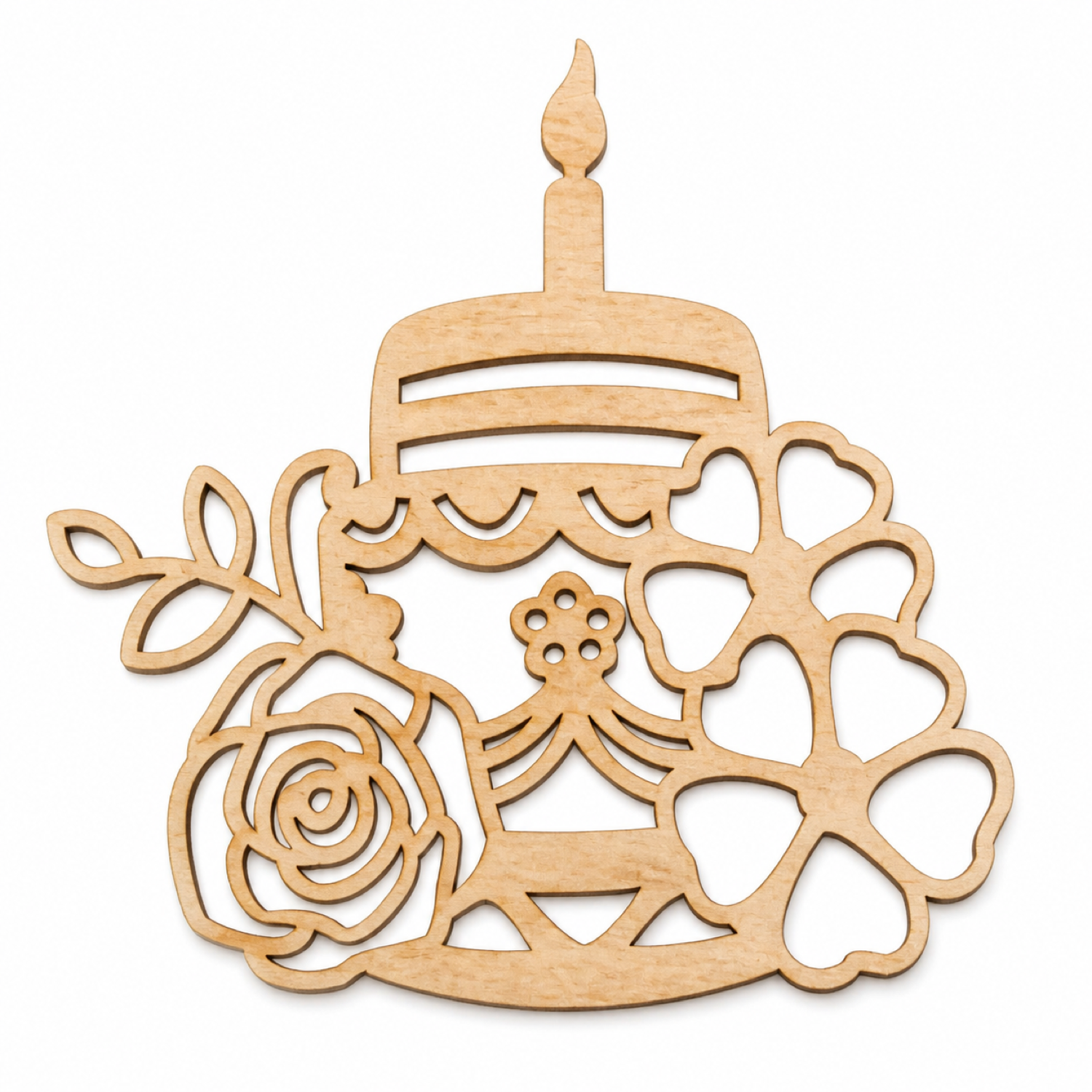 Flowers Cake Laser Cut Decoration 6