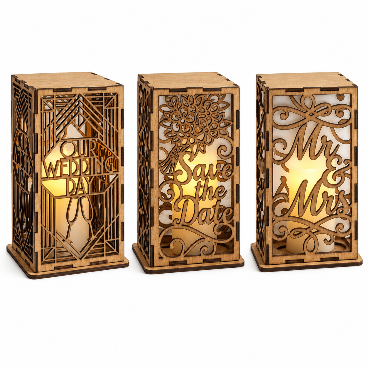 Laser Cut Wedding Lantern SVG Bundle