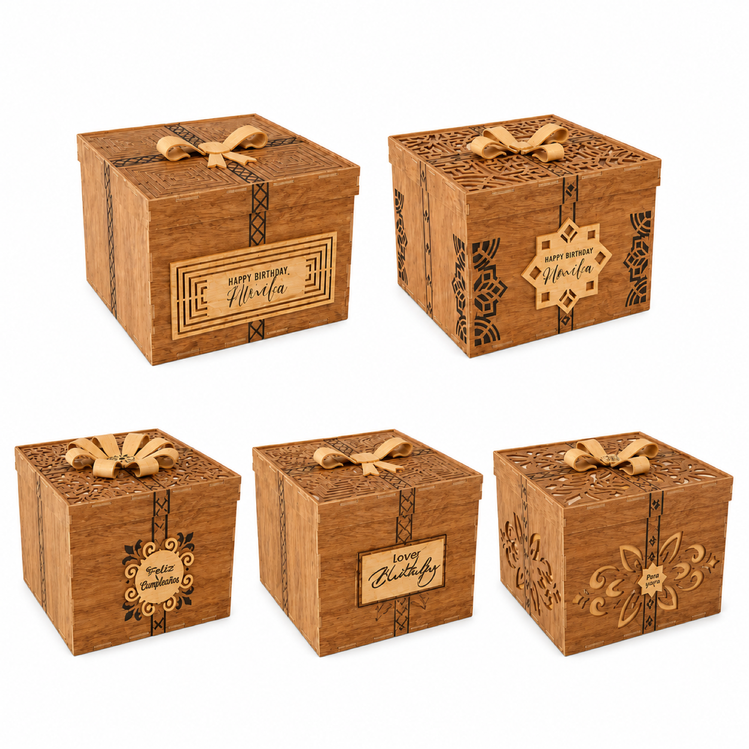 Personalized Gift Boxes Laser Cut Bundle