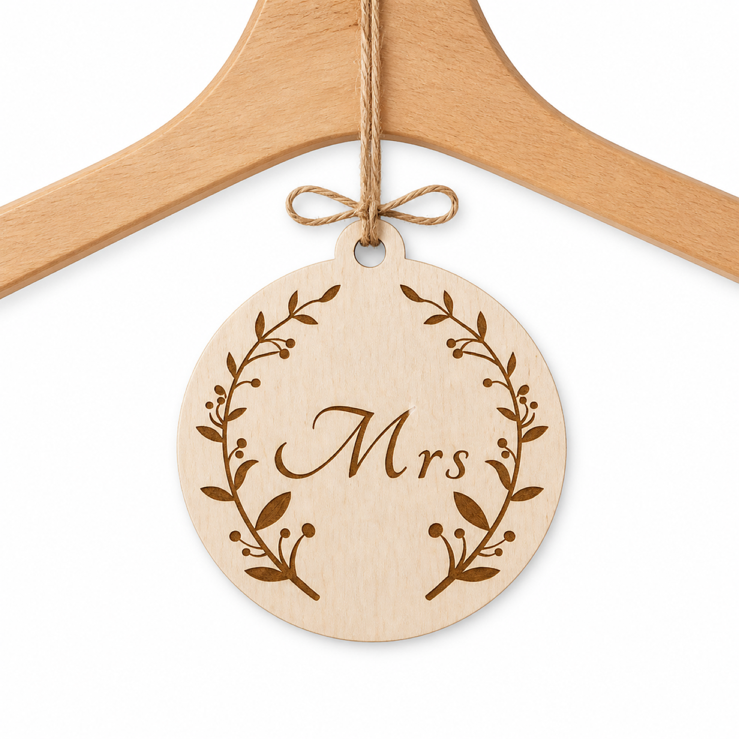 Wedding Dress Hanger Tag Laser Cut