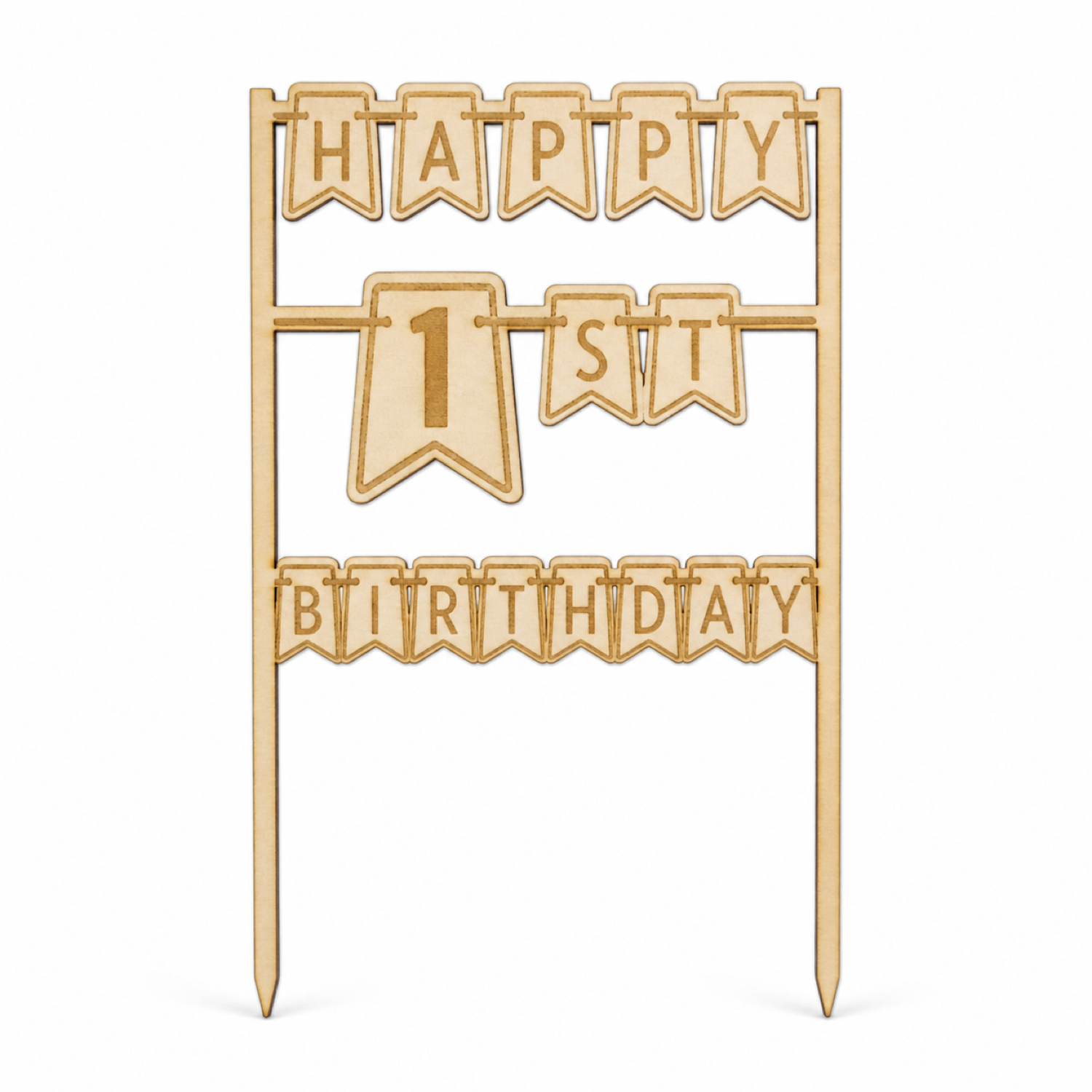Happy 1st Birthday - Laser Cut File