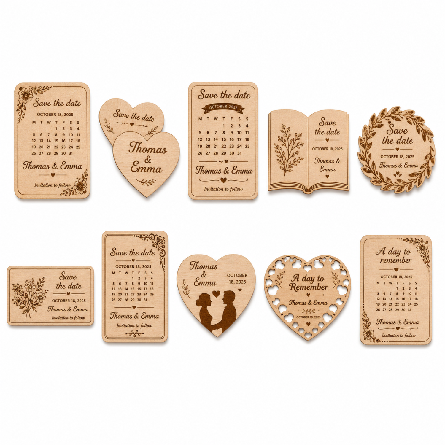 Save the Date Bundle Laser Cut