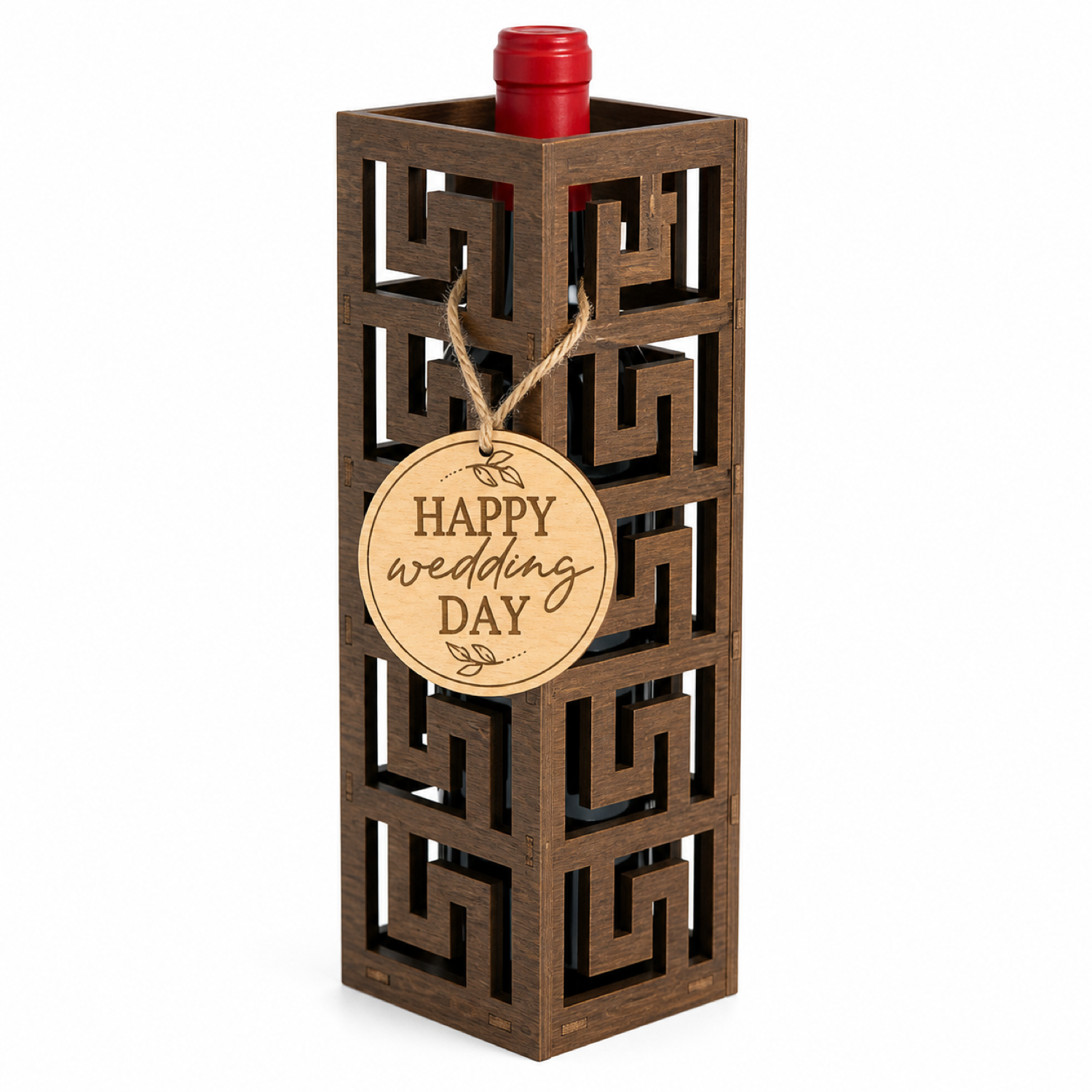 Wine Bottle Gift Box Laser Cut