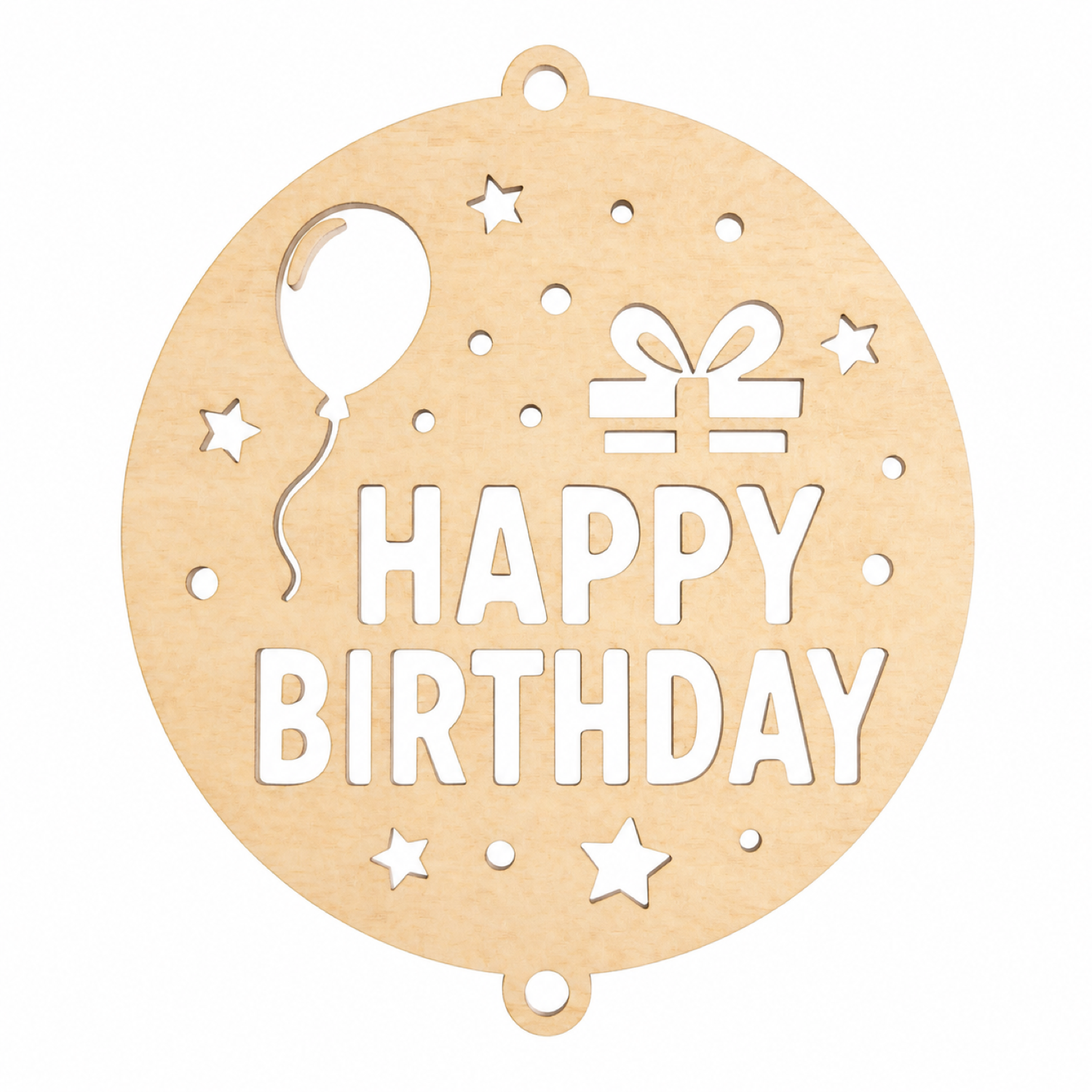 Feliz cumpleaños lasercut decoration 1