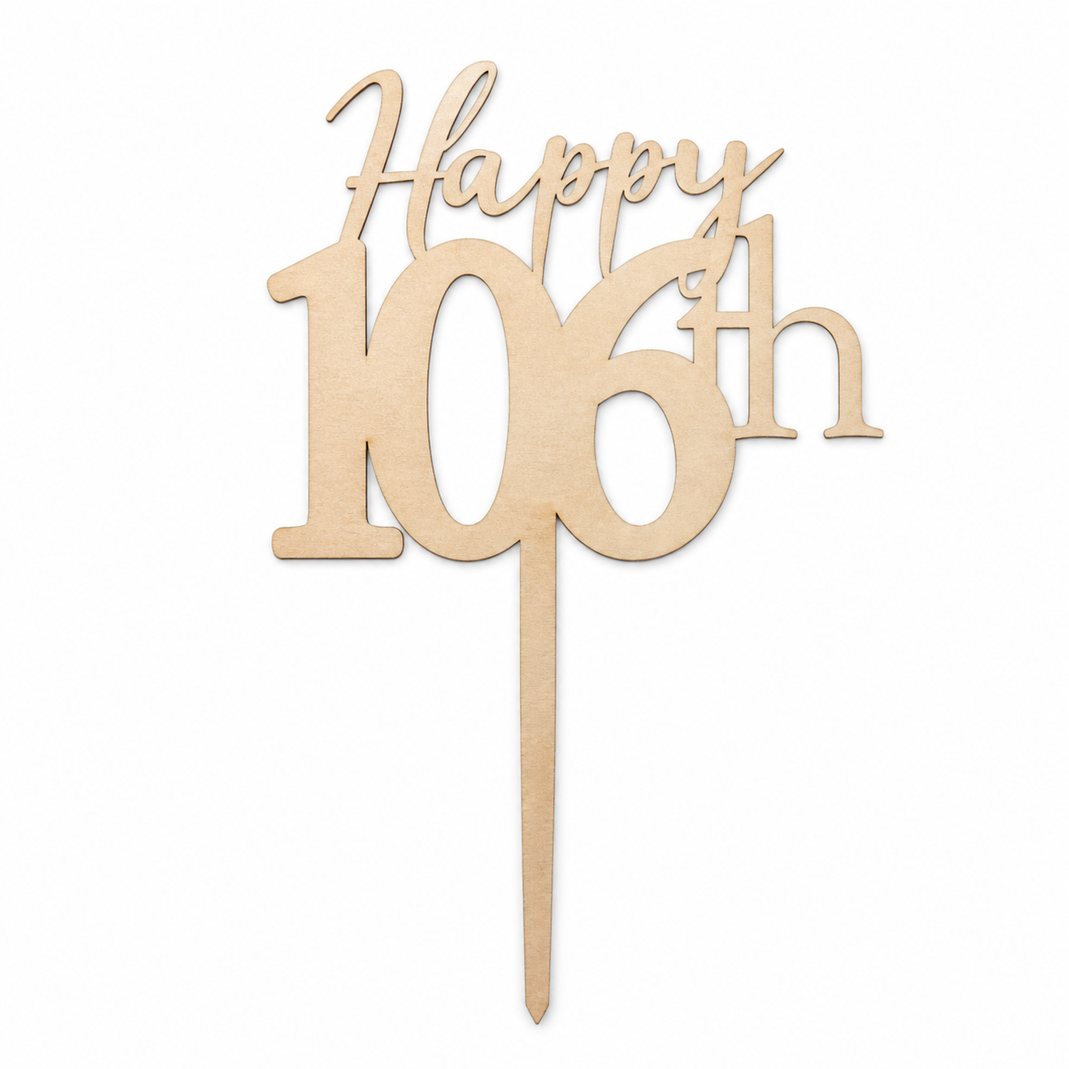 Happy 106 cumpleaños decoración para tarta