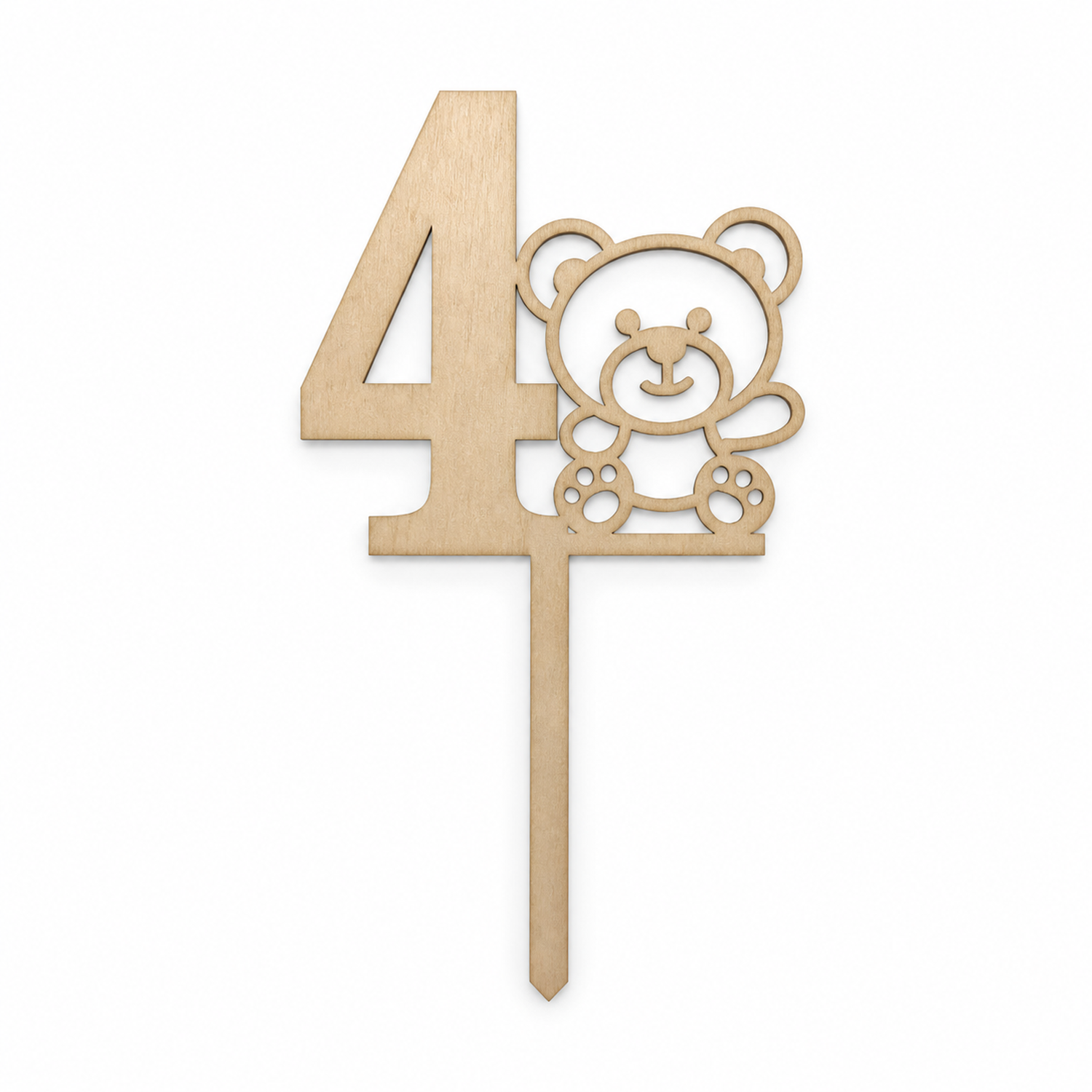 Teddy bear número tarta toppers, 10