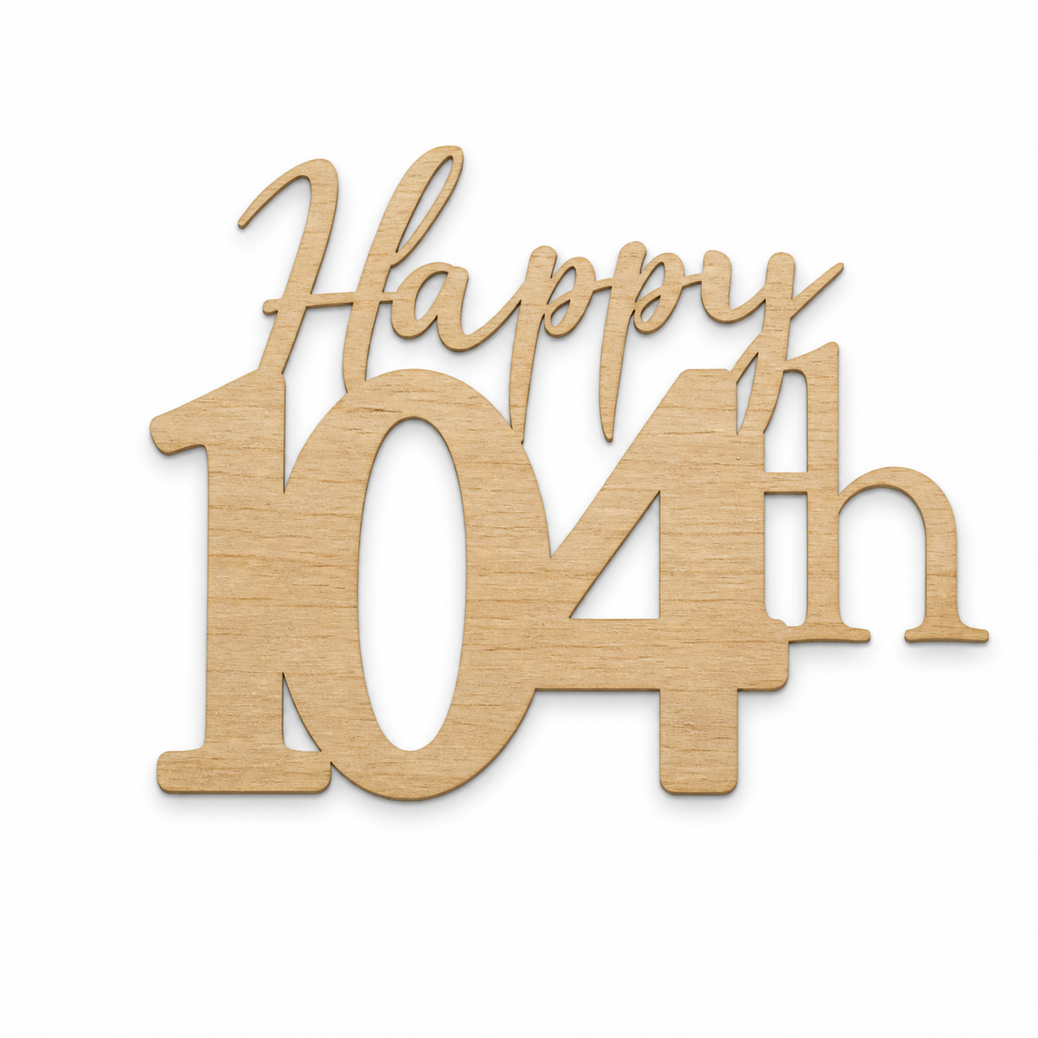 Happy 104 Cumpleaños Decoración para tarta