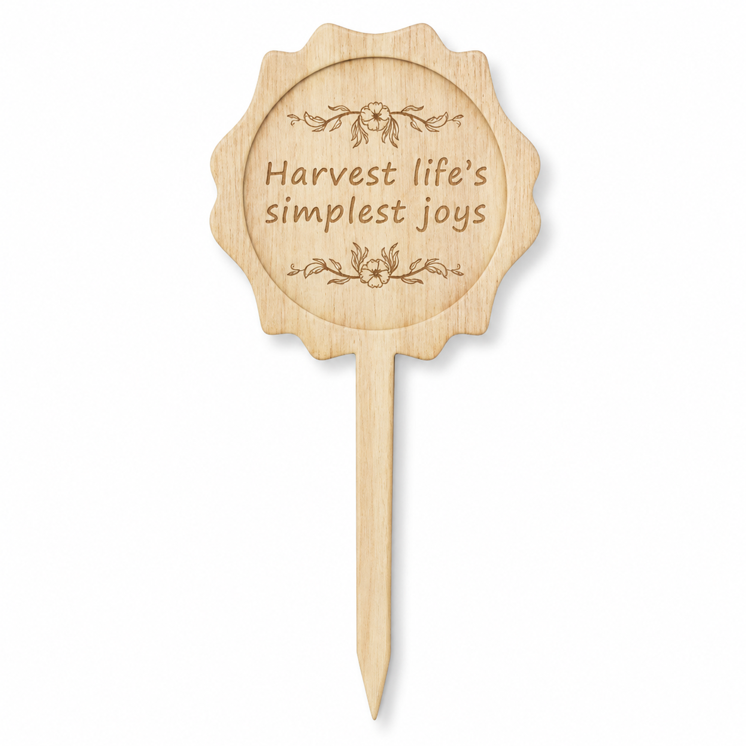 Hexagonal flor stake, decoración para tarta tag