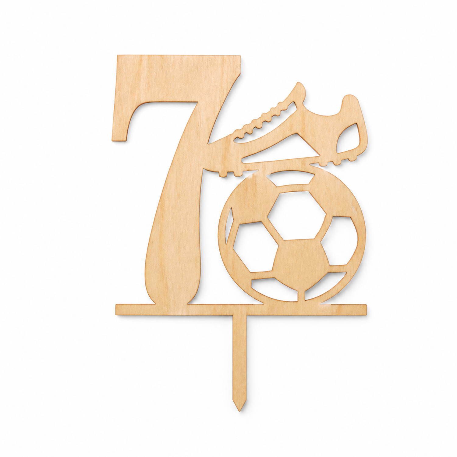 Soccer Número Tarta Toppers, 13 Designs