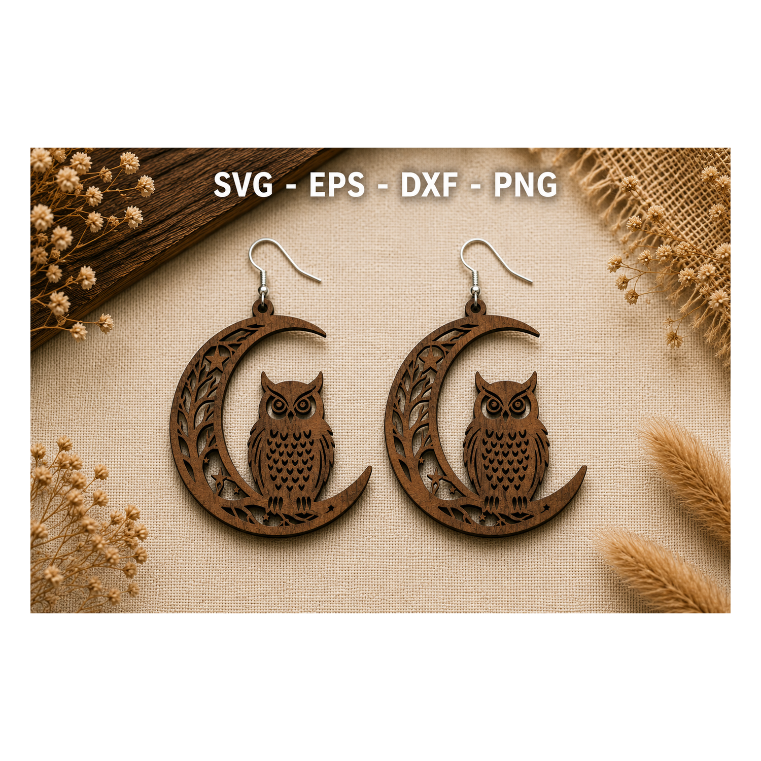 Gothic Halloween Laser Cut Earrings SVG