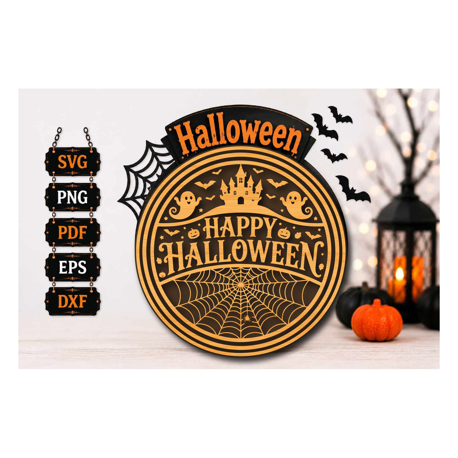 Happy Halloween Laser Cut SVG
