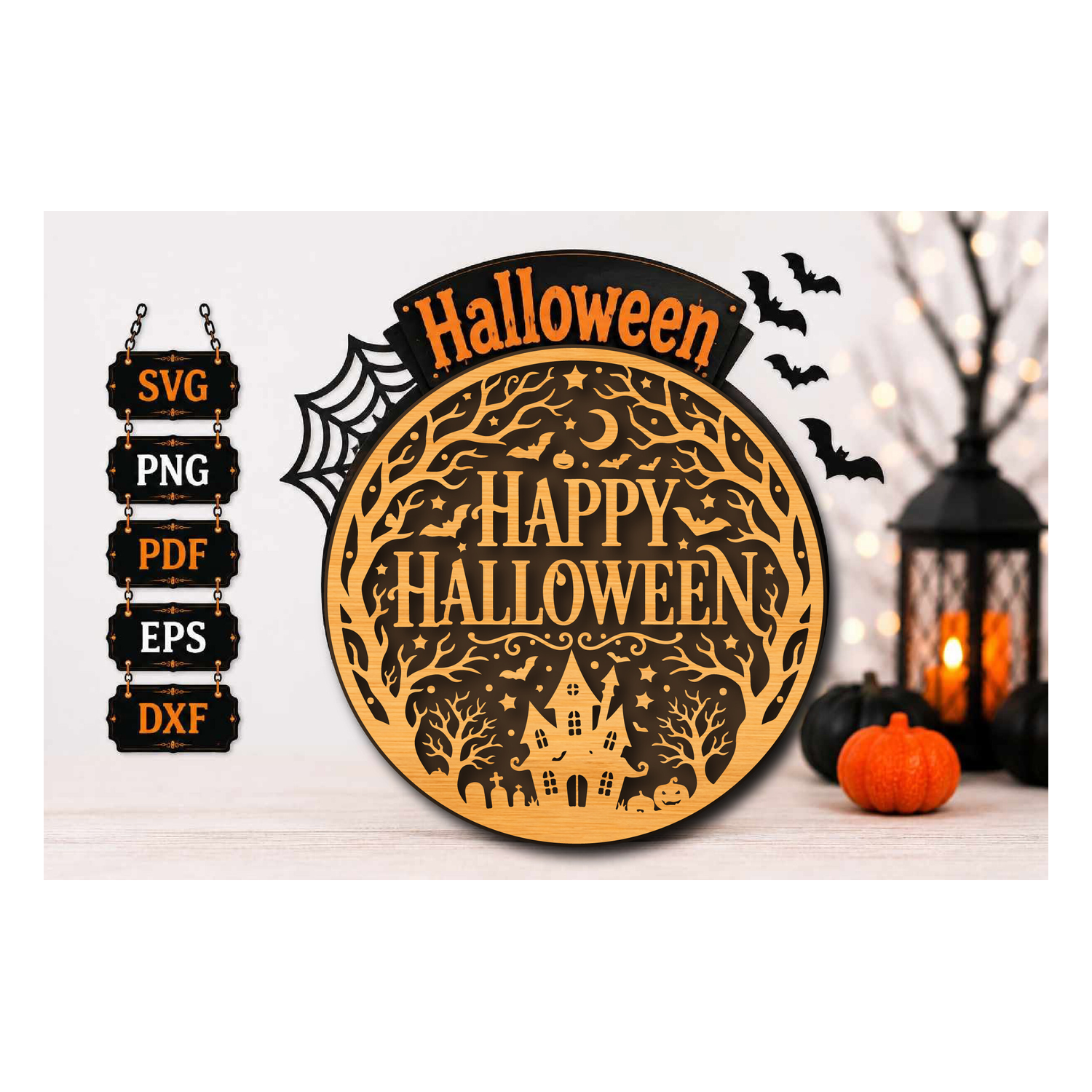 Happy Halloween Laser Cut SVG