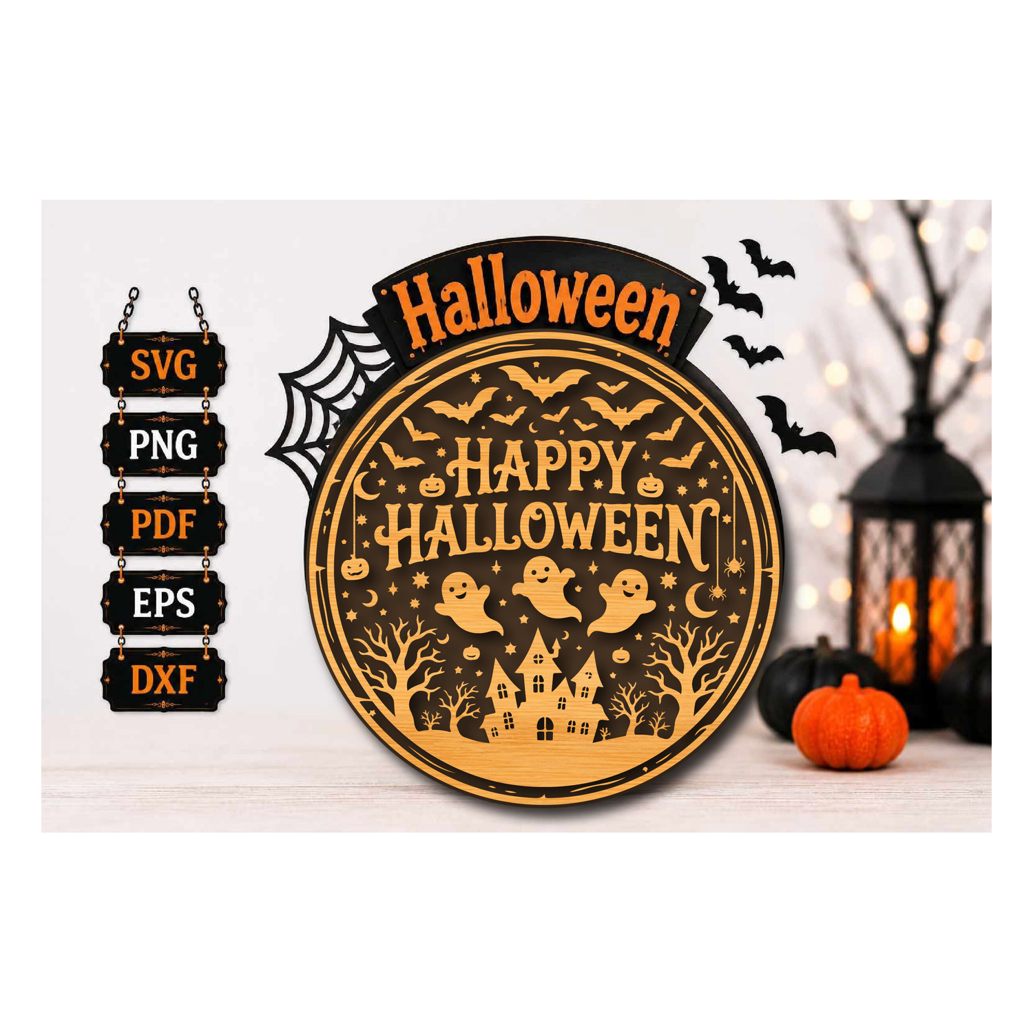 Happy Halloween Laser Cut SVG