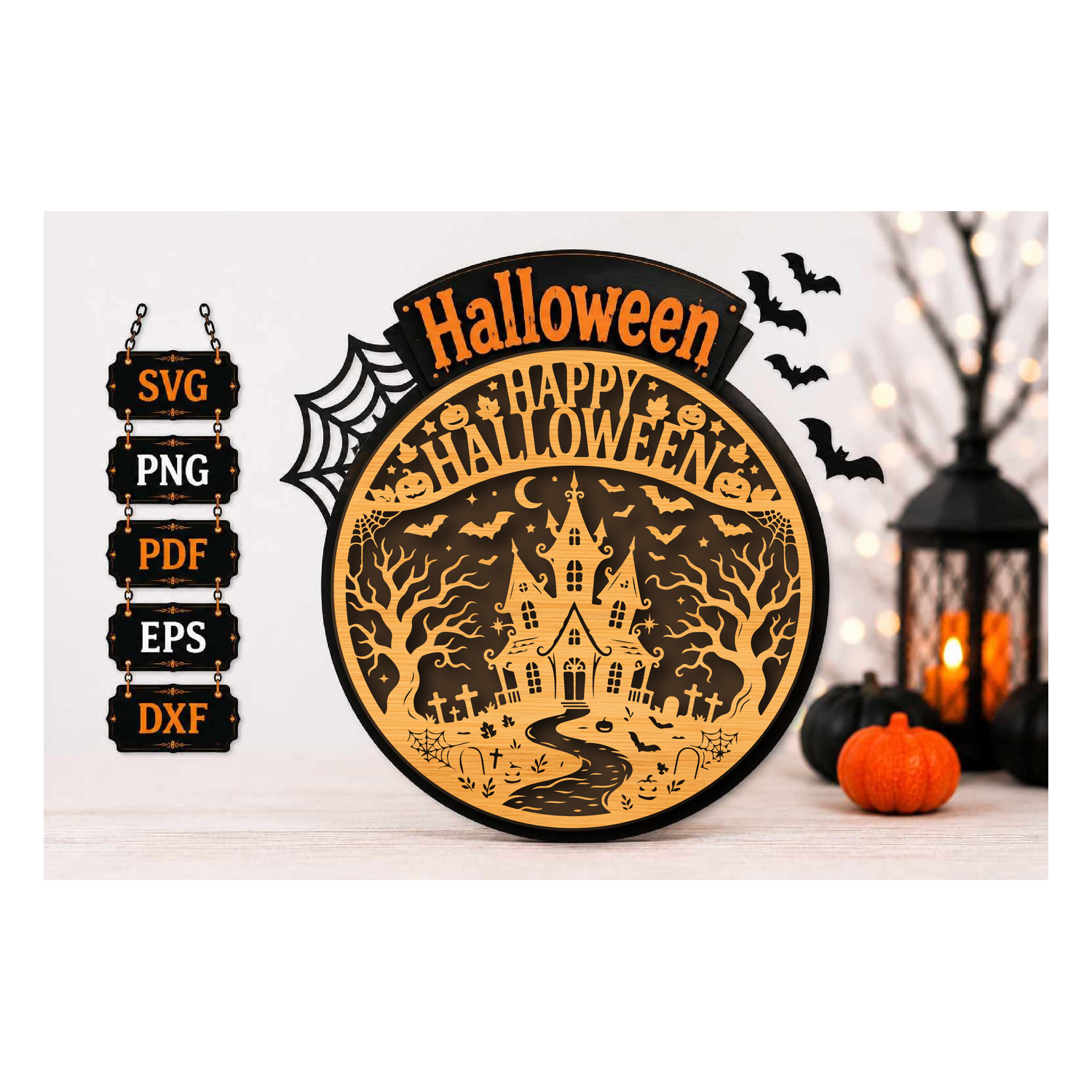 Happy Halloween Laser Cut SVG