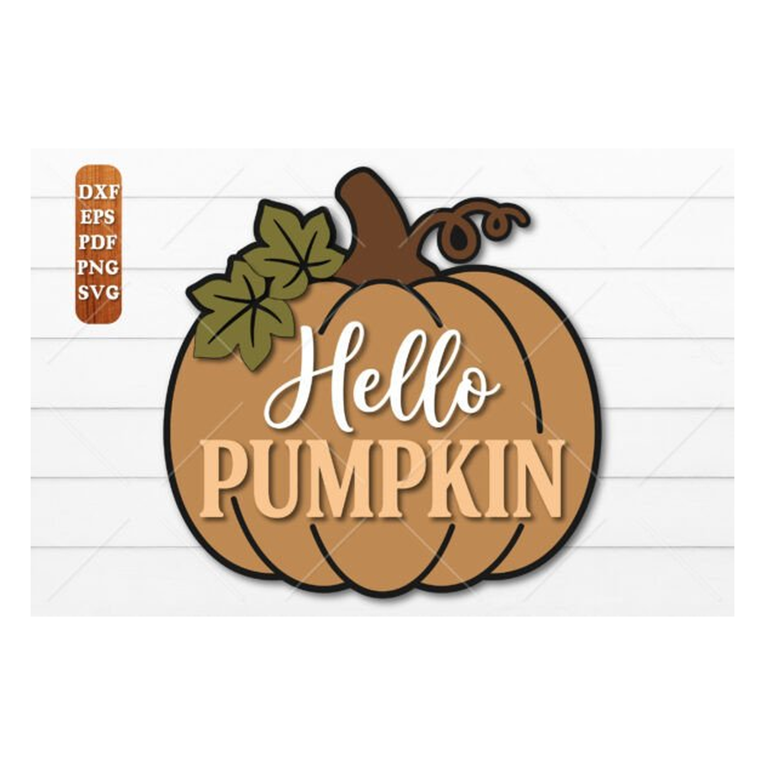 Hello Pumpkin Halloween Laser Cut SVG