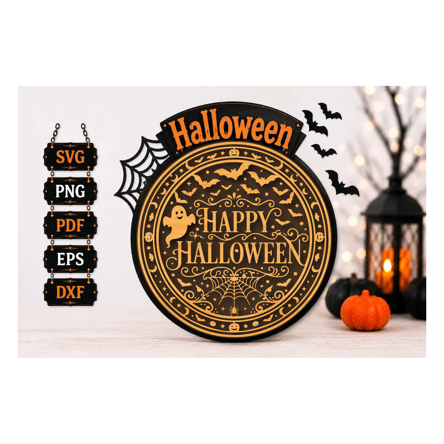 Happy Halloween Laser Cut SVG