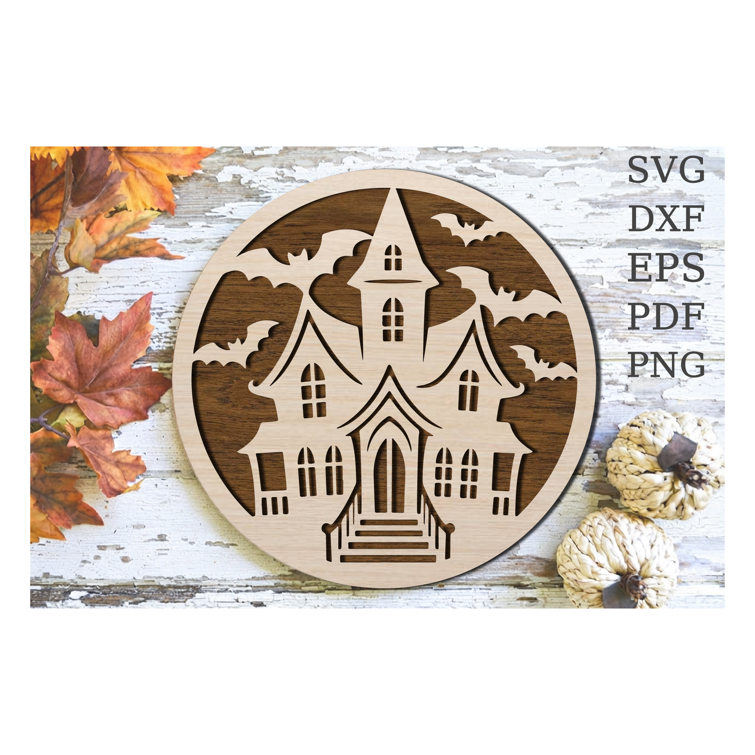 Haunted House Halloween Laser Cut SVG
