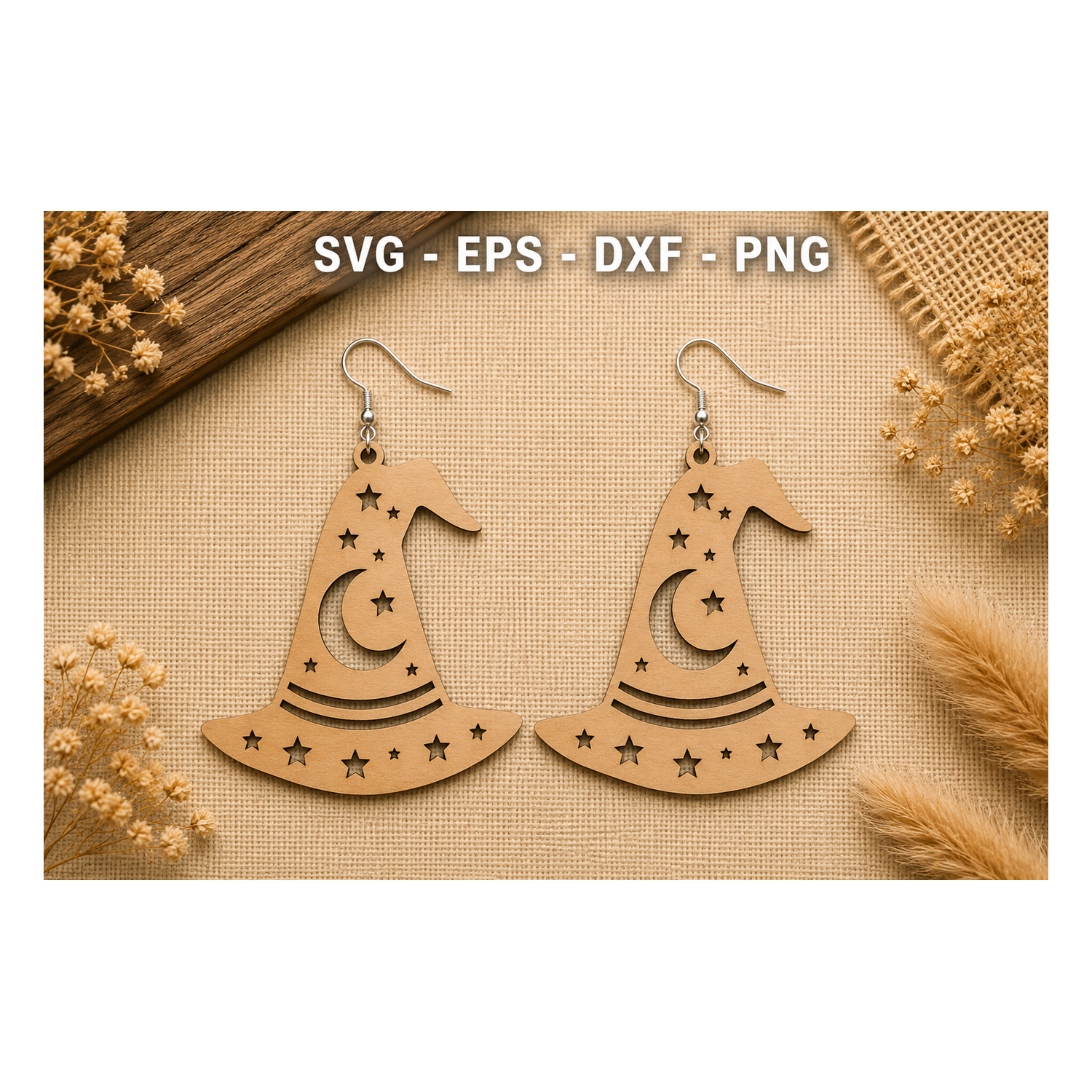 Gothic Halloween Laser Cut Earrings SVG