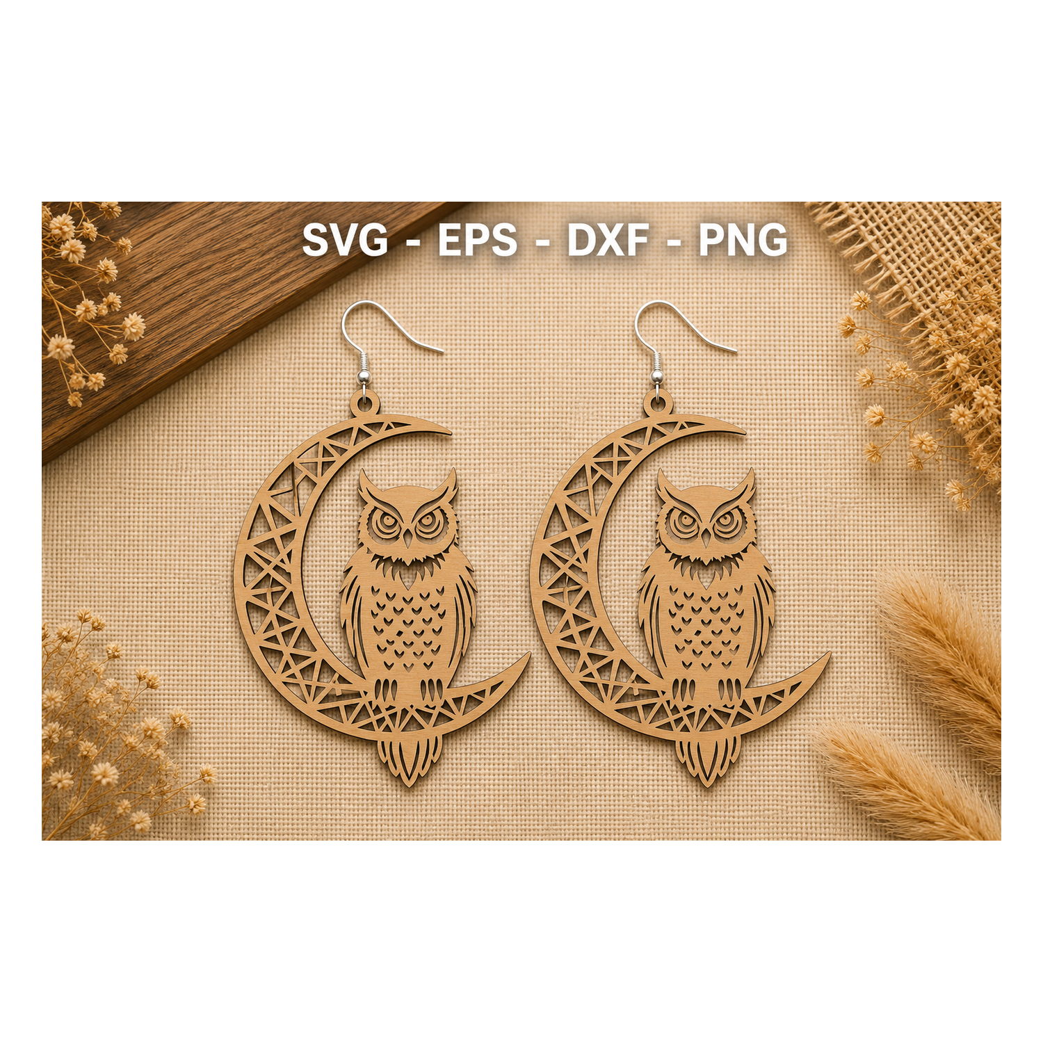 Gothic Halloween Laser Cut Earrings SVG