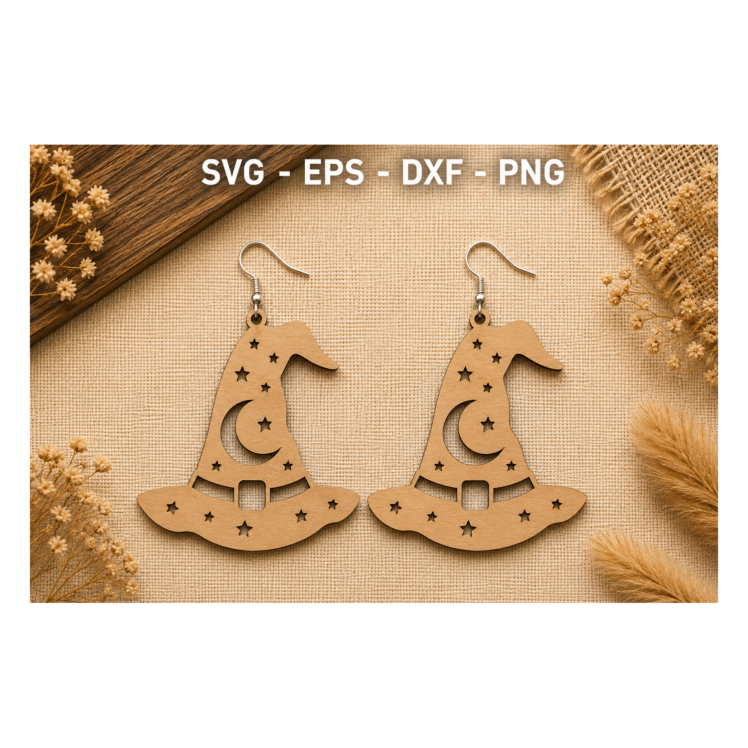 Gothic Halloween Laser Cut Earrings SVG