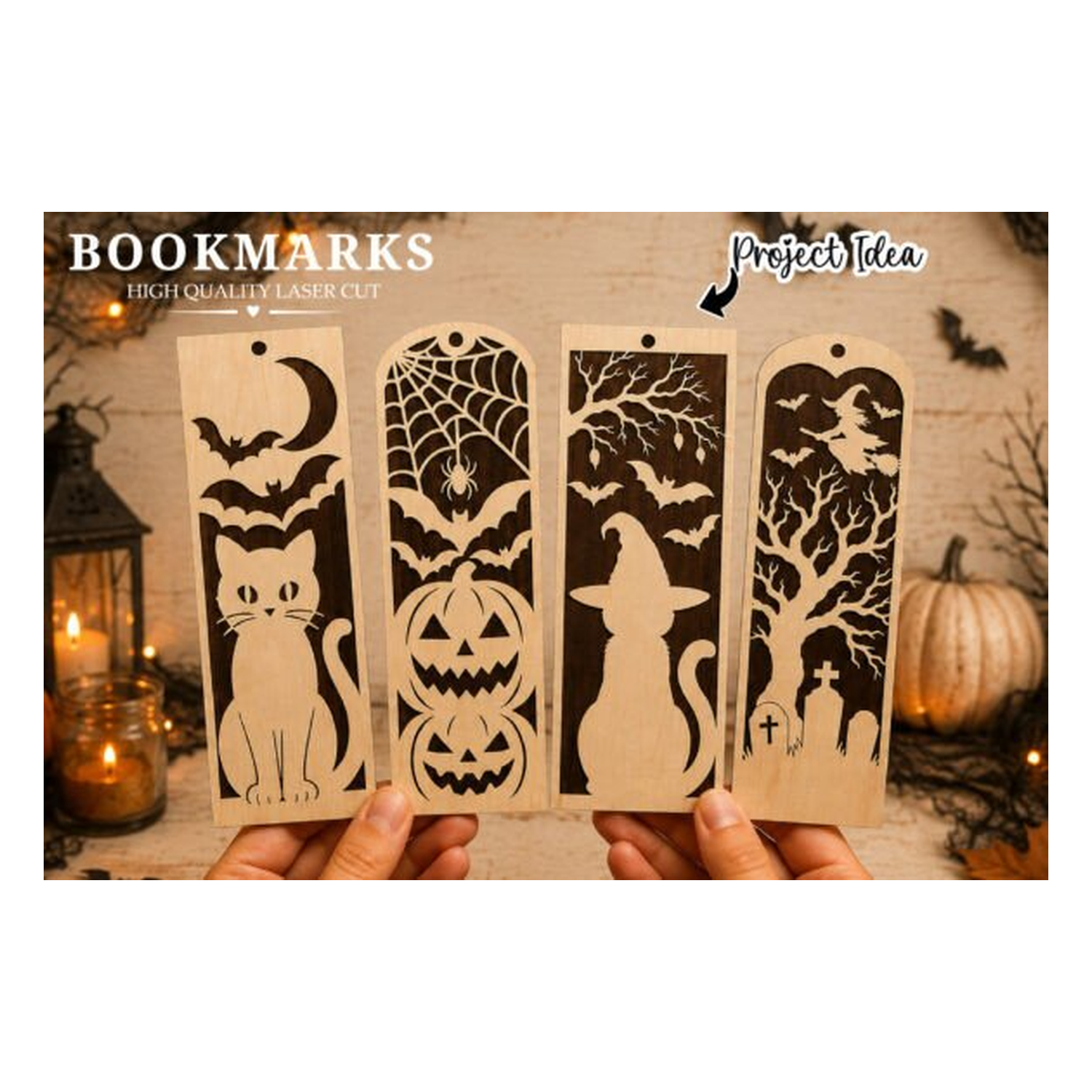 Halloween Laser Cut Bookmark Bundle