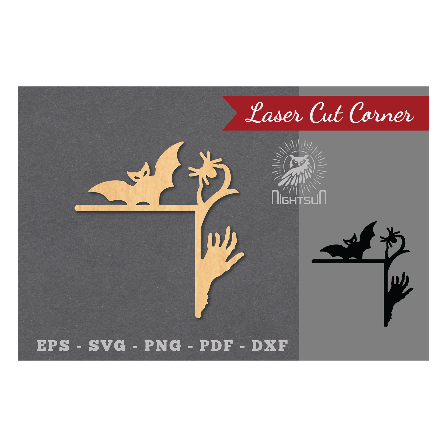 Halloween Laser Cut Corner SVG 5