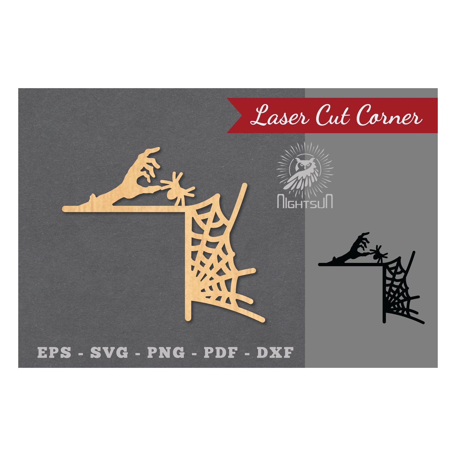 Halloween Laser Cut Corner SVG 3