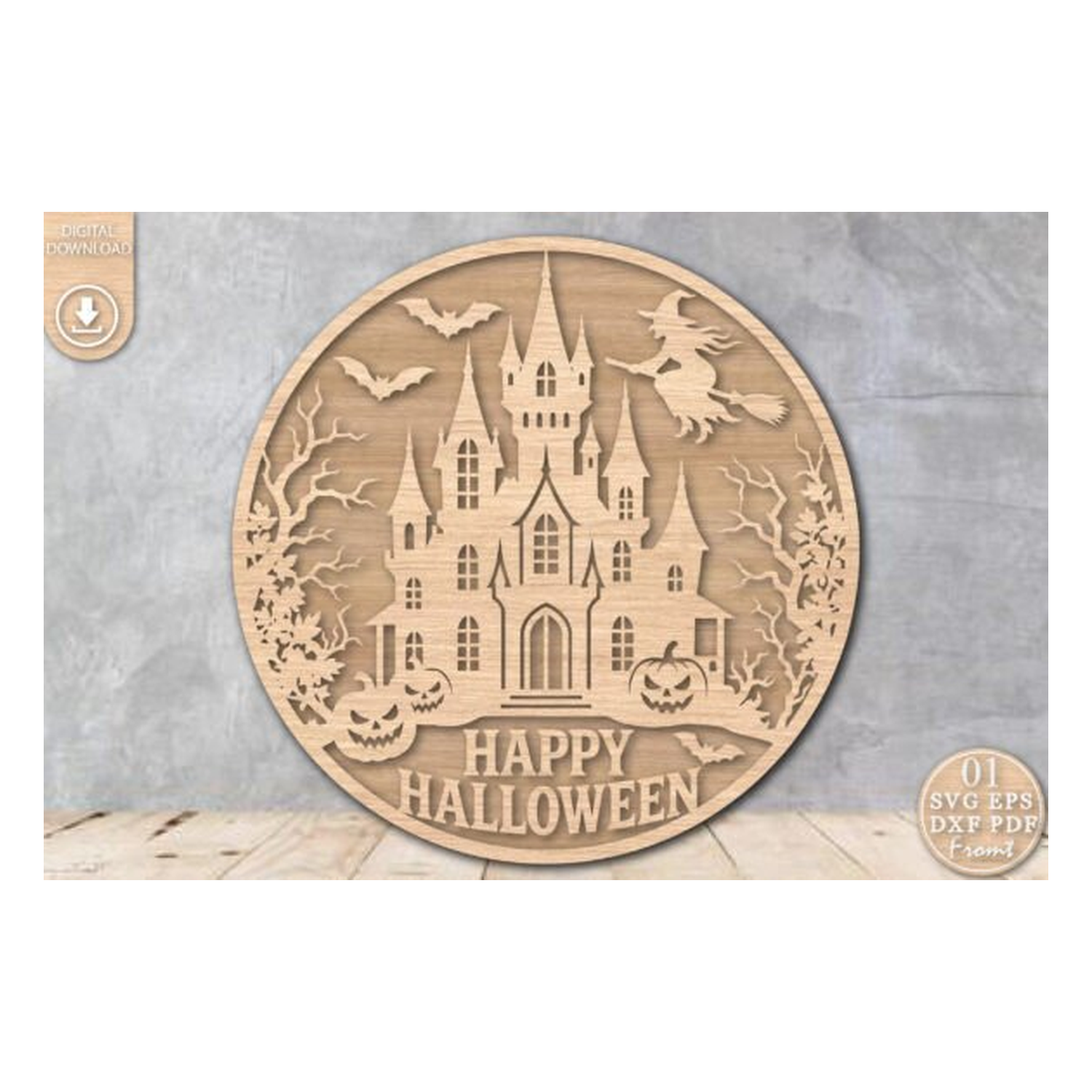 Happy Halloween Laser Cut SVG