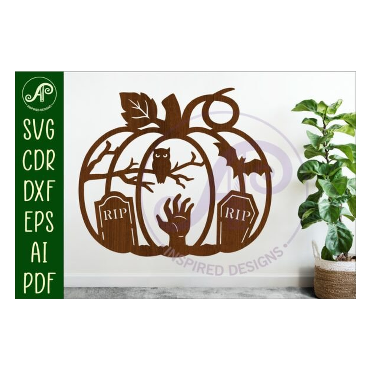 Pumpkin Graves Halloween Laser Cut Sign
