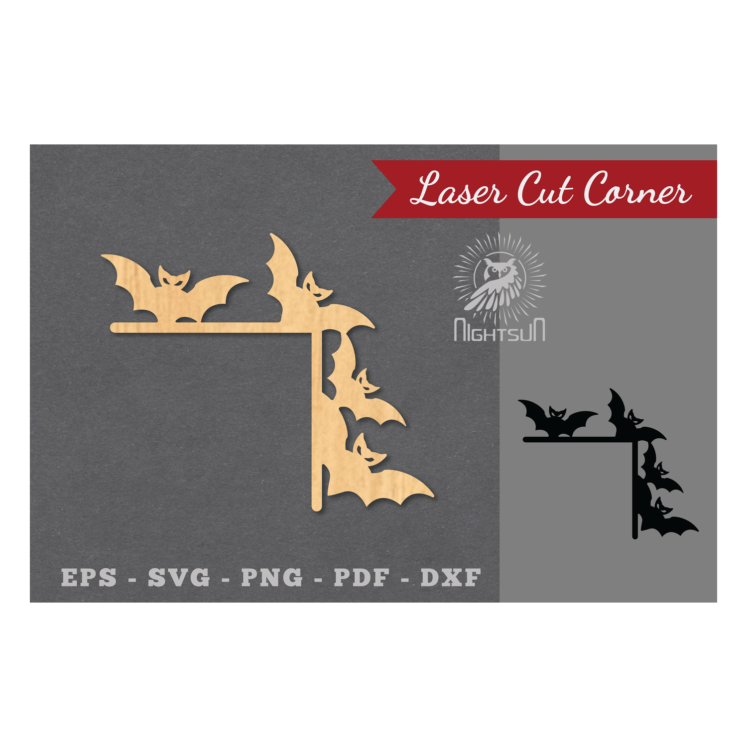 Halloween Laser Cut Corner SVG 2