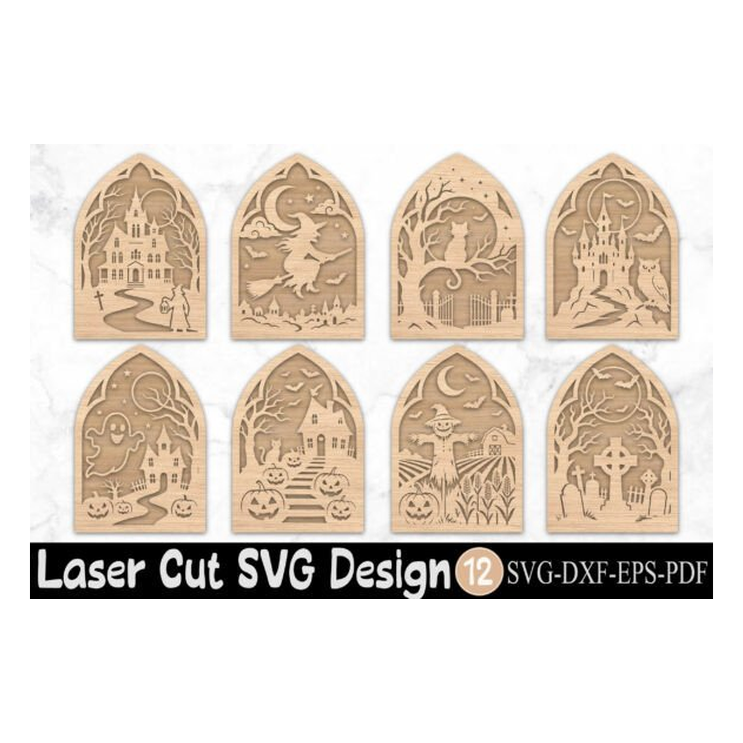 Halloween Laser Cut File SVG Bundle