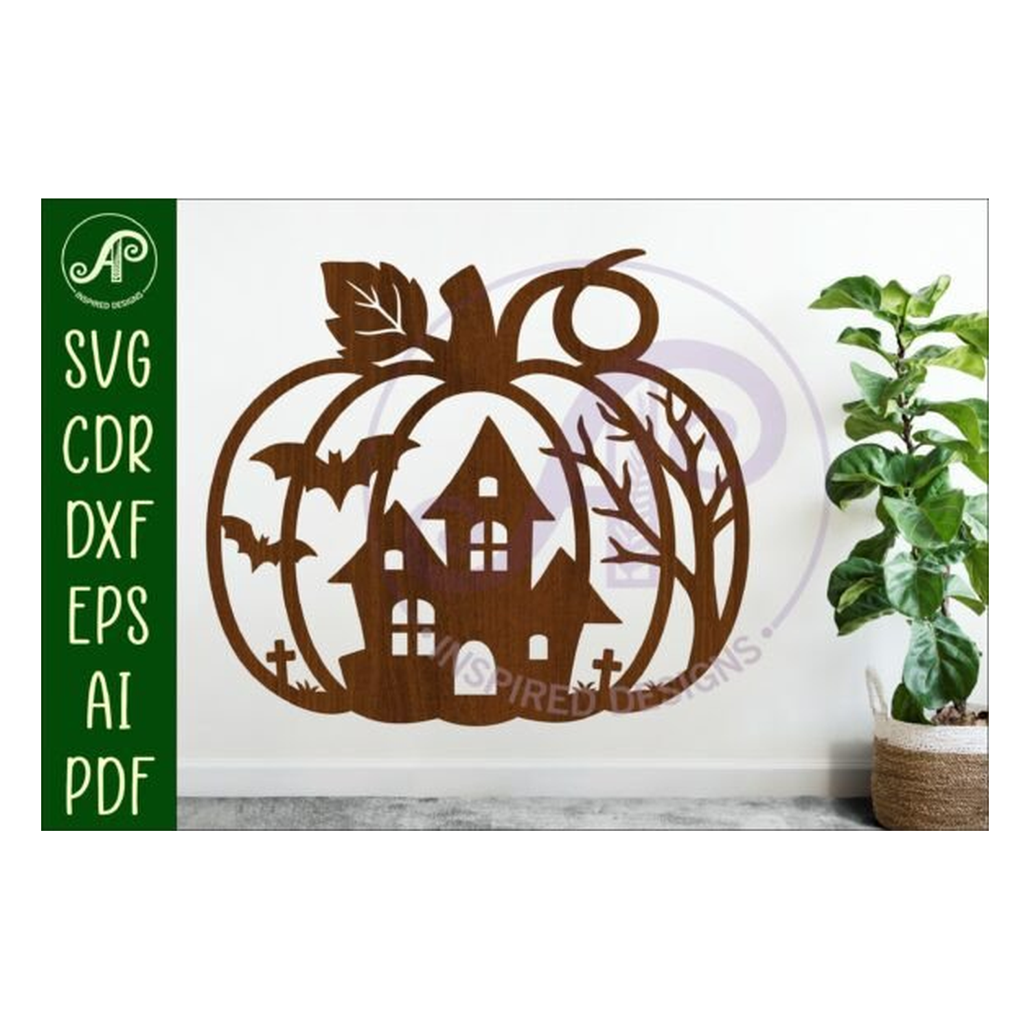 Pumpkin Scary Halloween Laser Cut Sign