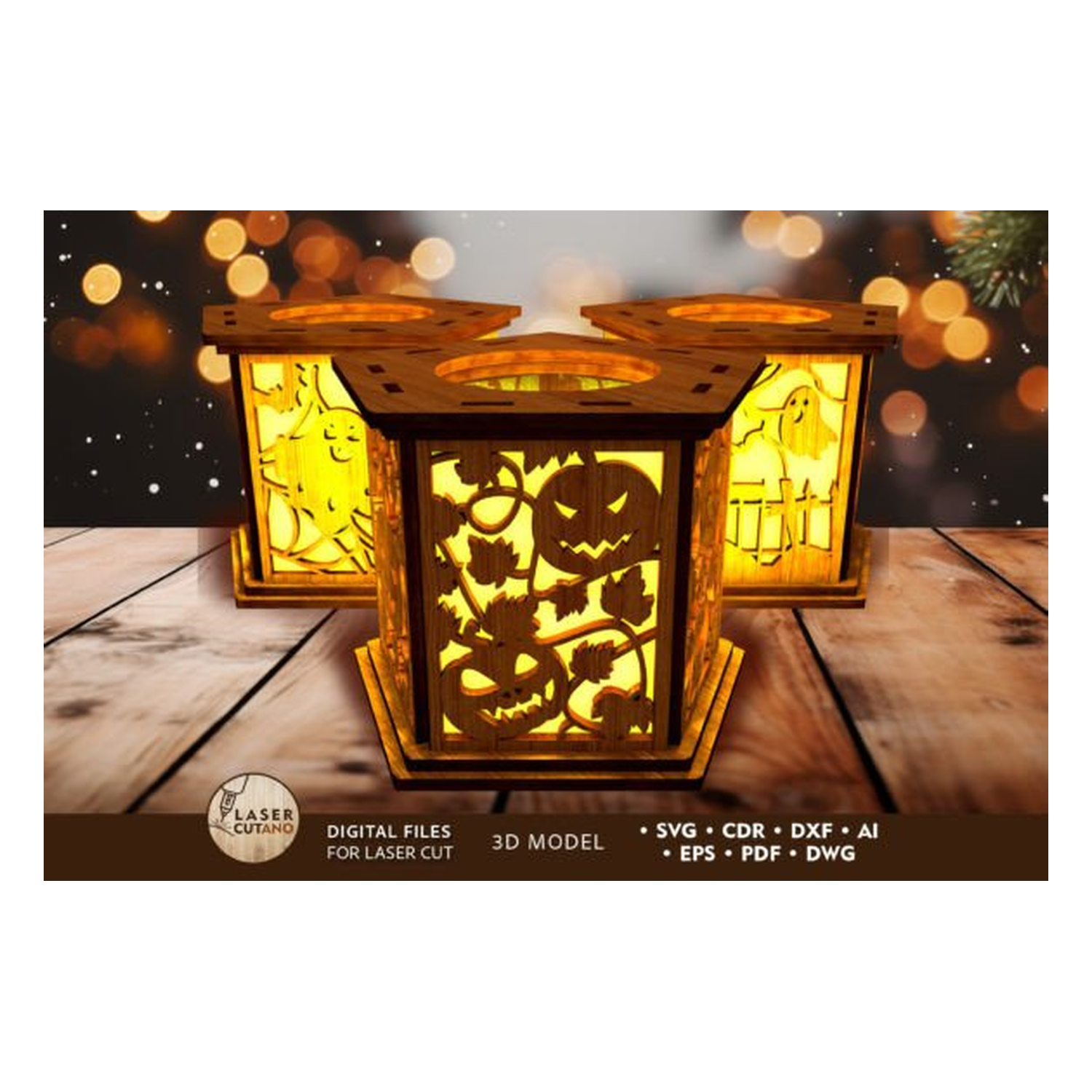 Halloween Decorative Candleholder Set