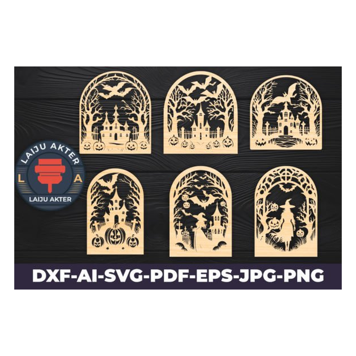 Halloween Laser Cut File Svg Bundle 02