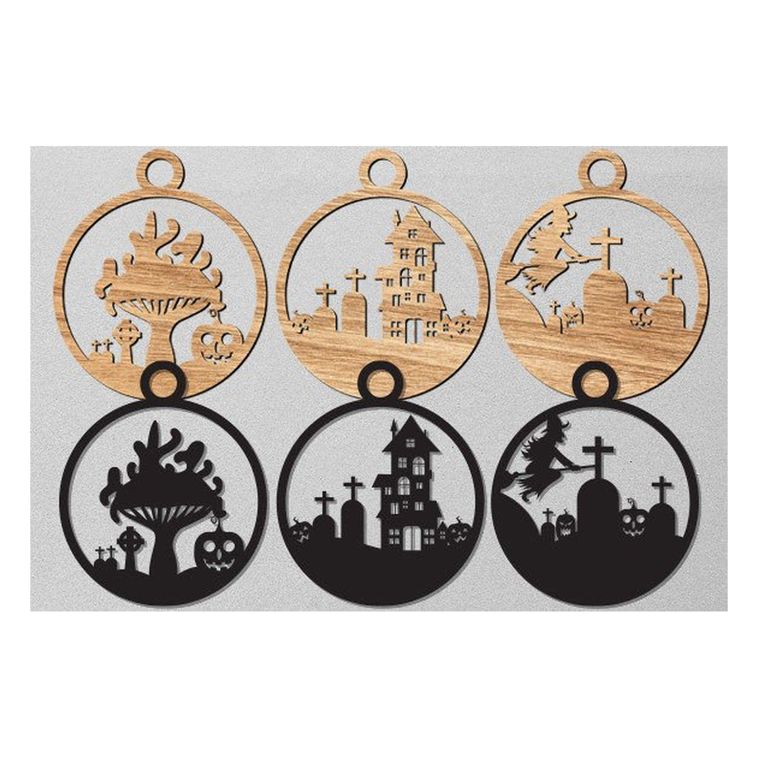 Halloween Ornament Laser Cut SVG.