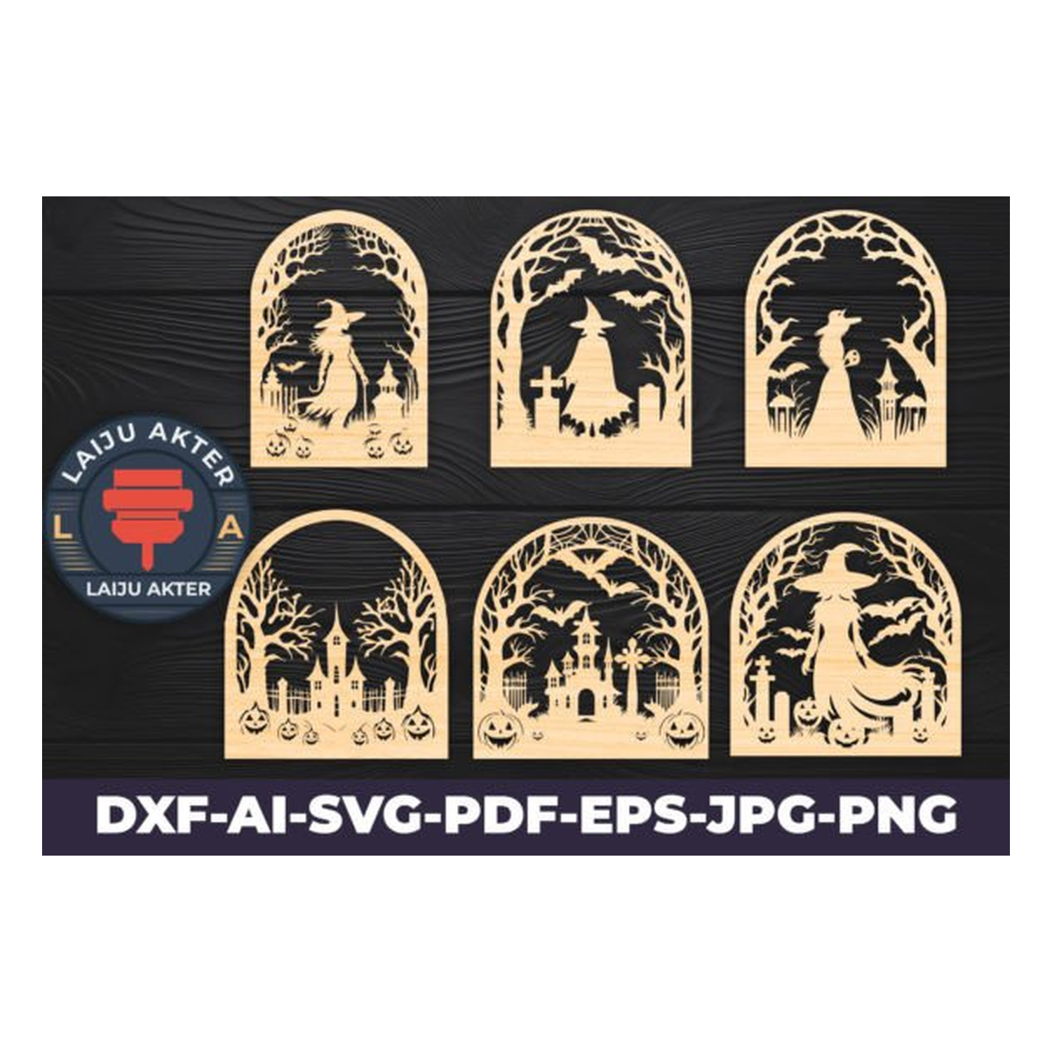 Halloween Laser Cut File Svg Bundle 01