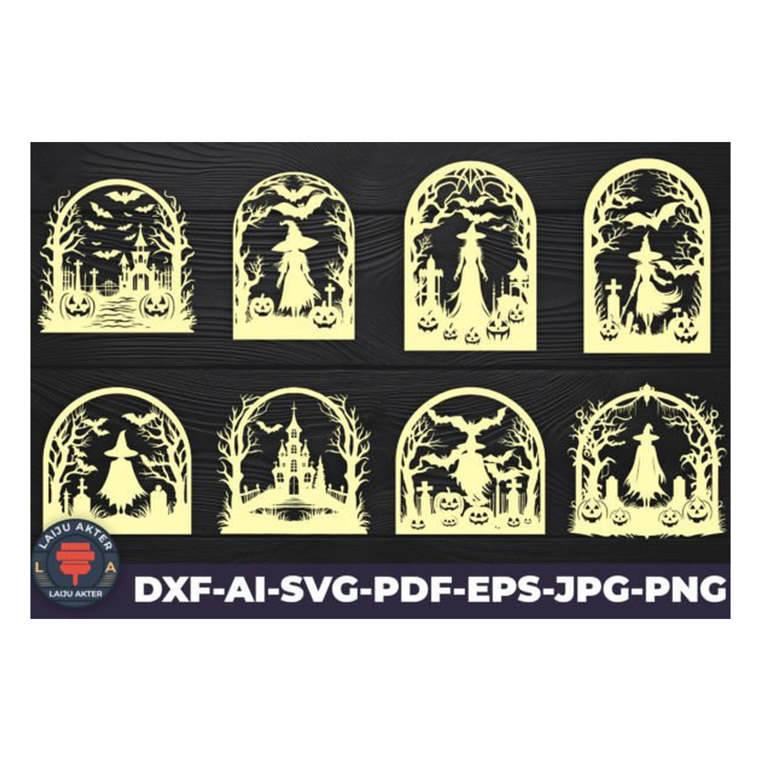 Halloween Laser Cut File Svg Bundle 03
