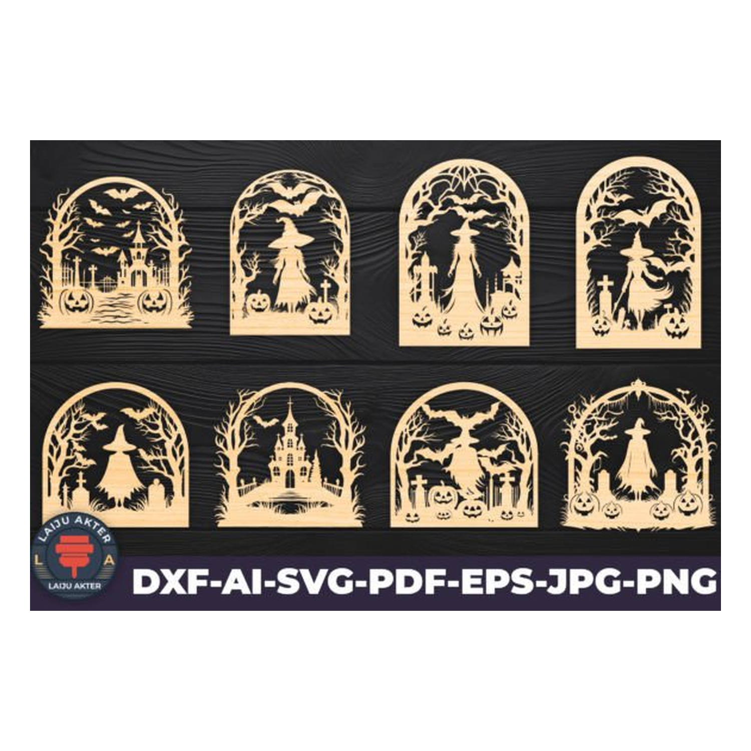 Halloween Laser Cut File Svg Bundle 03