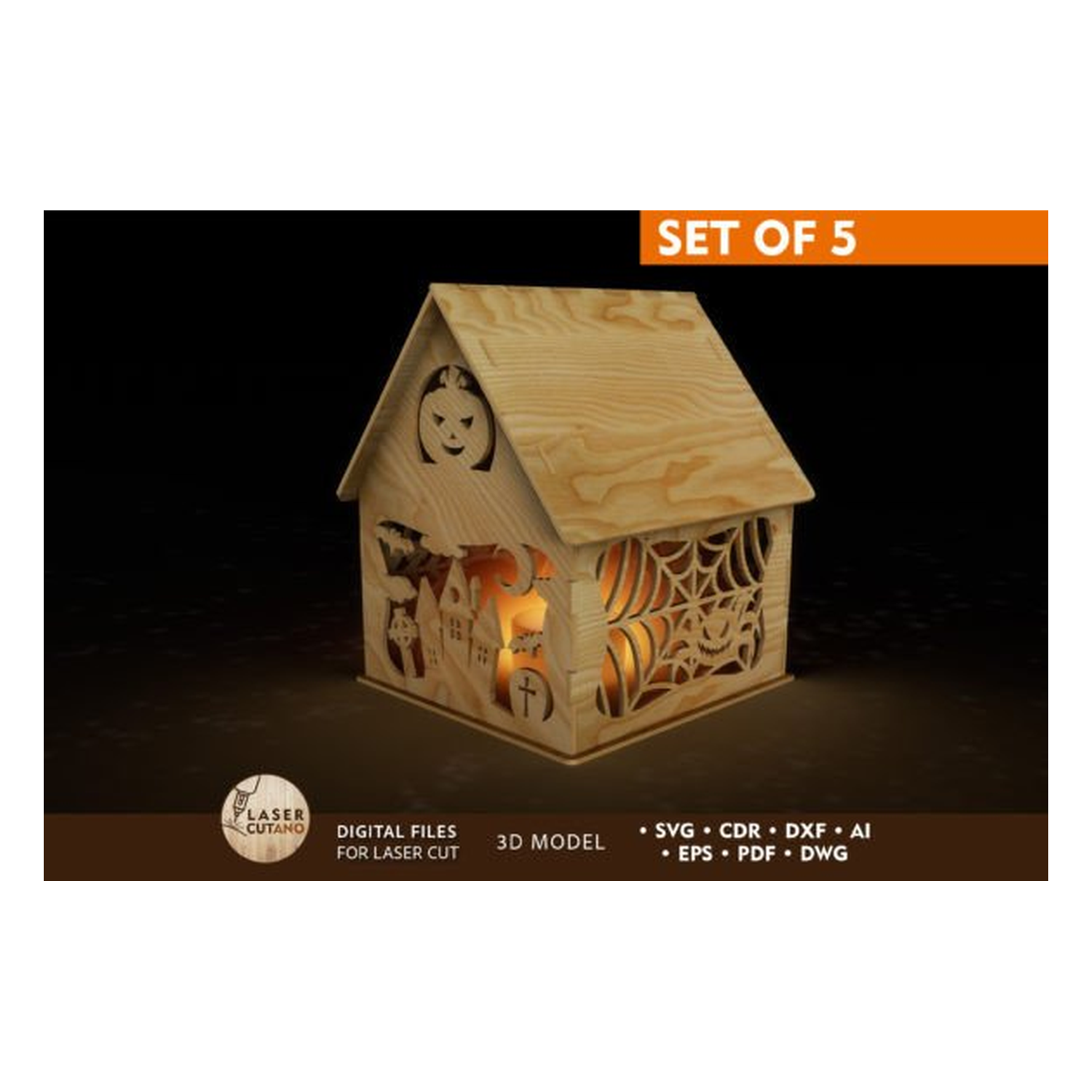 HALLOWEEN Candle Holder Decor Files