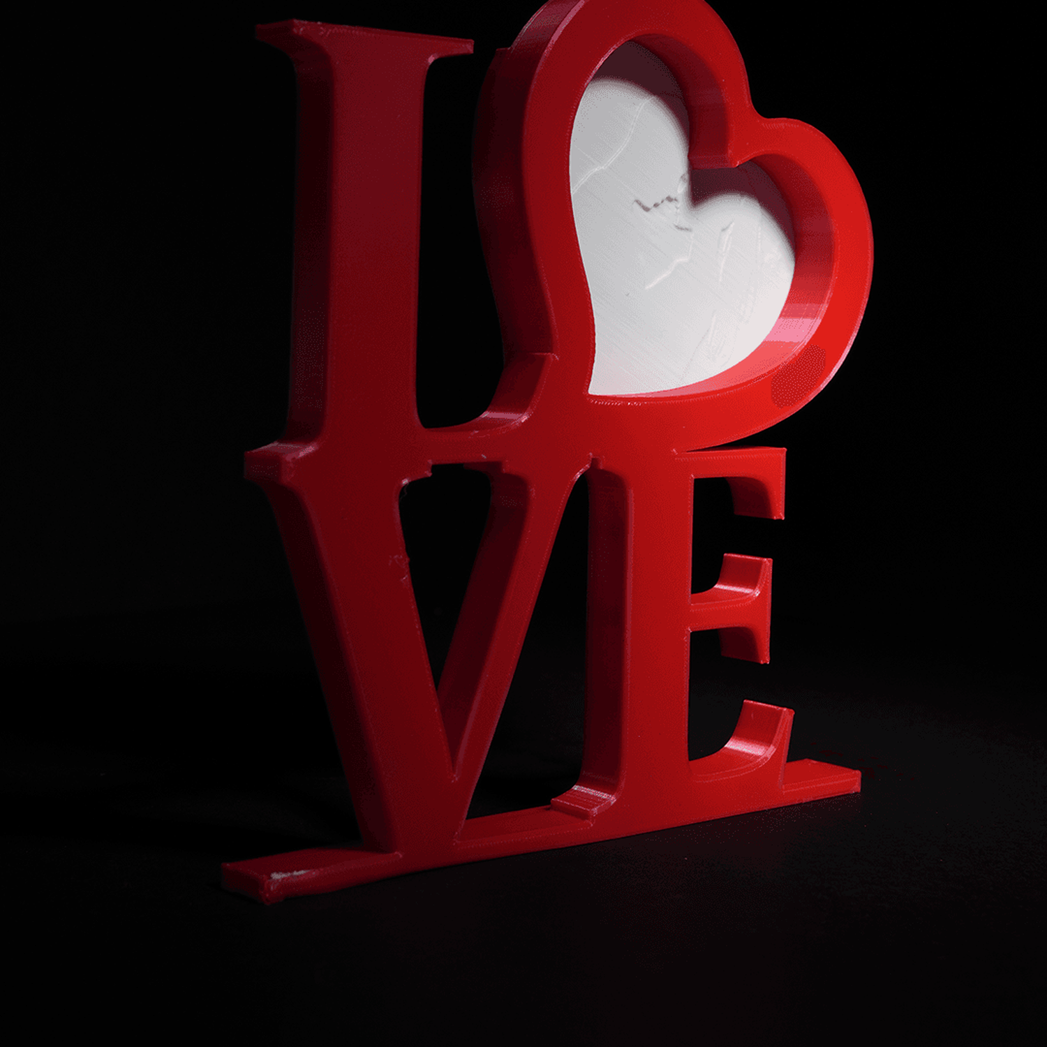 Letrero de amor de litofanía