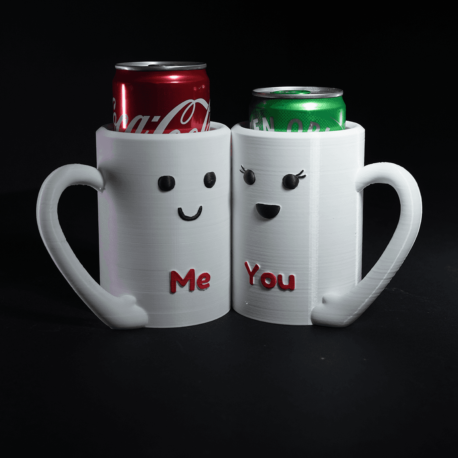 Soportes para bebidas de pareja personalizables