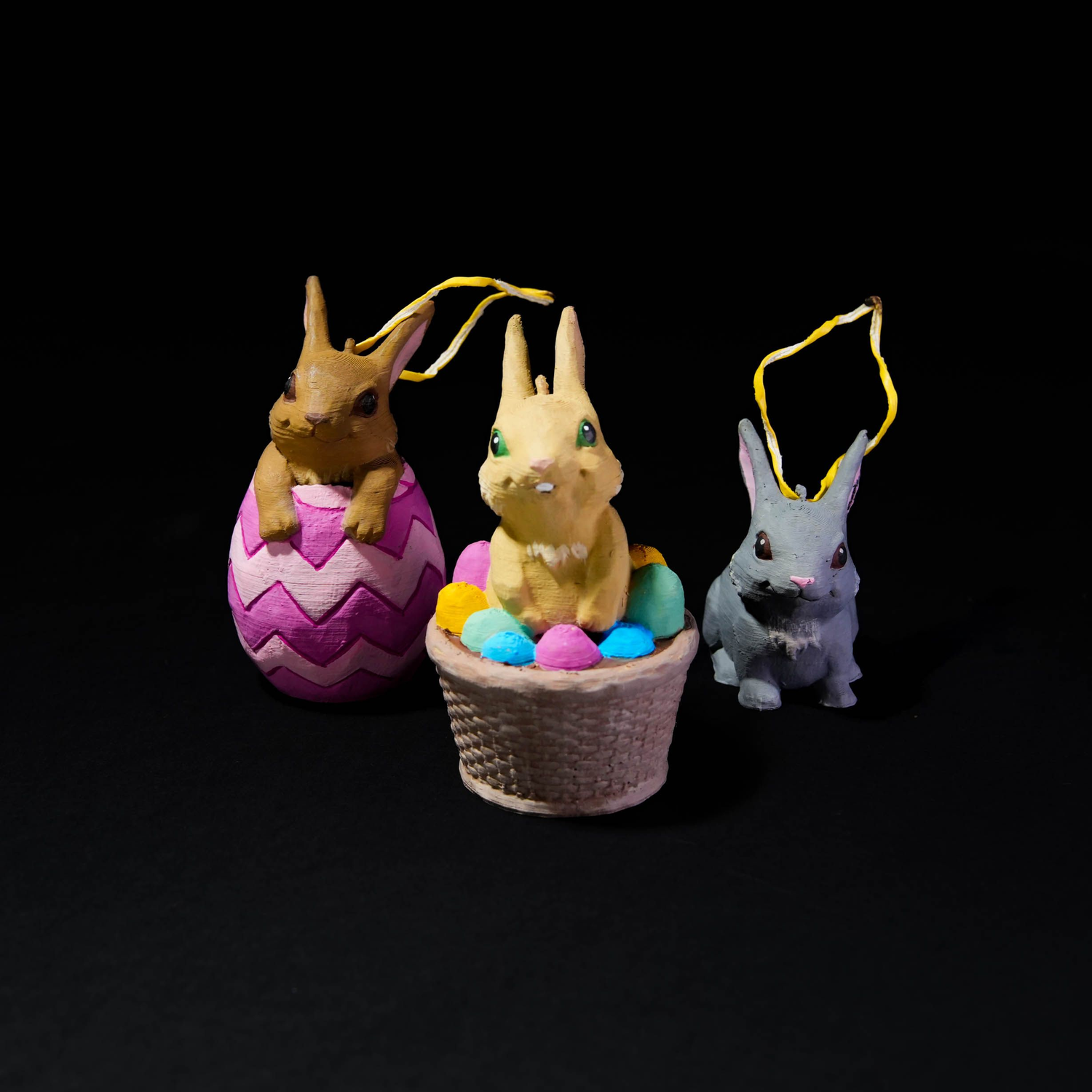 “Hand-carved” Easter Ornaments